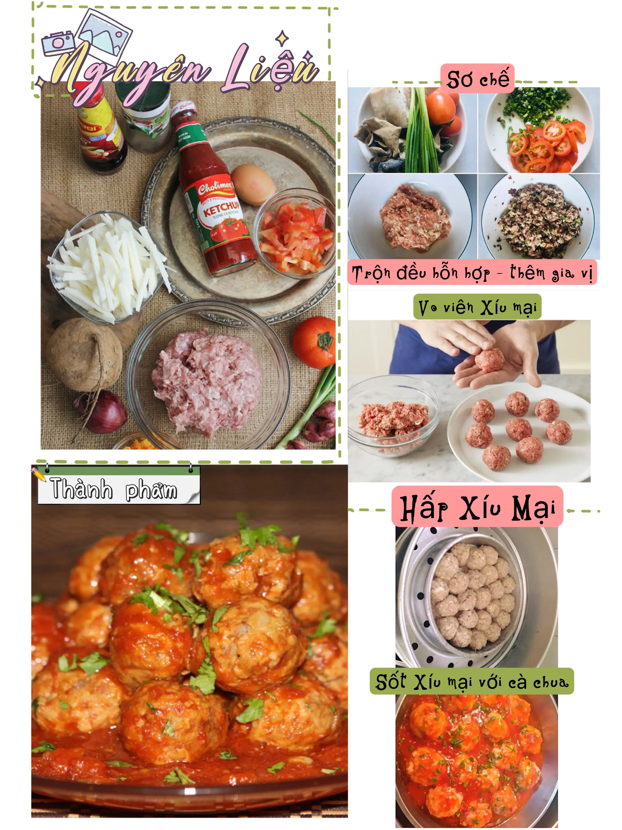 🍅 Cách làm Xíu mại sốt cà chua 🍅 | Bộ sưu tập do MinMins kitchen ...