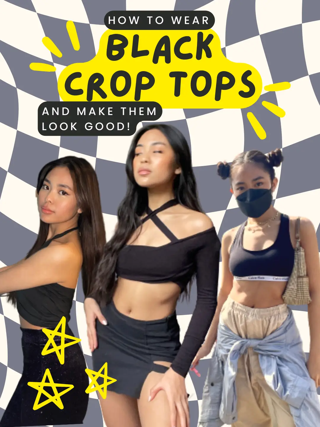 🖤 BLACK CROP TOP OUTFIT IDEAS 🖤