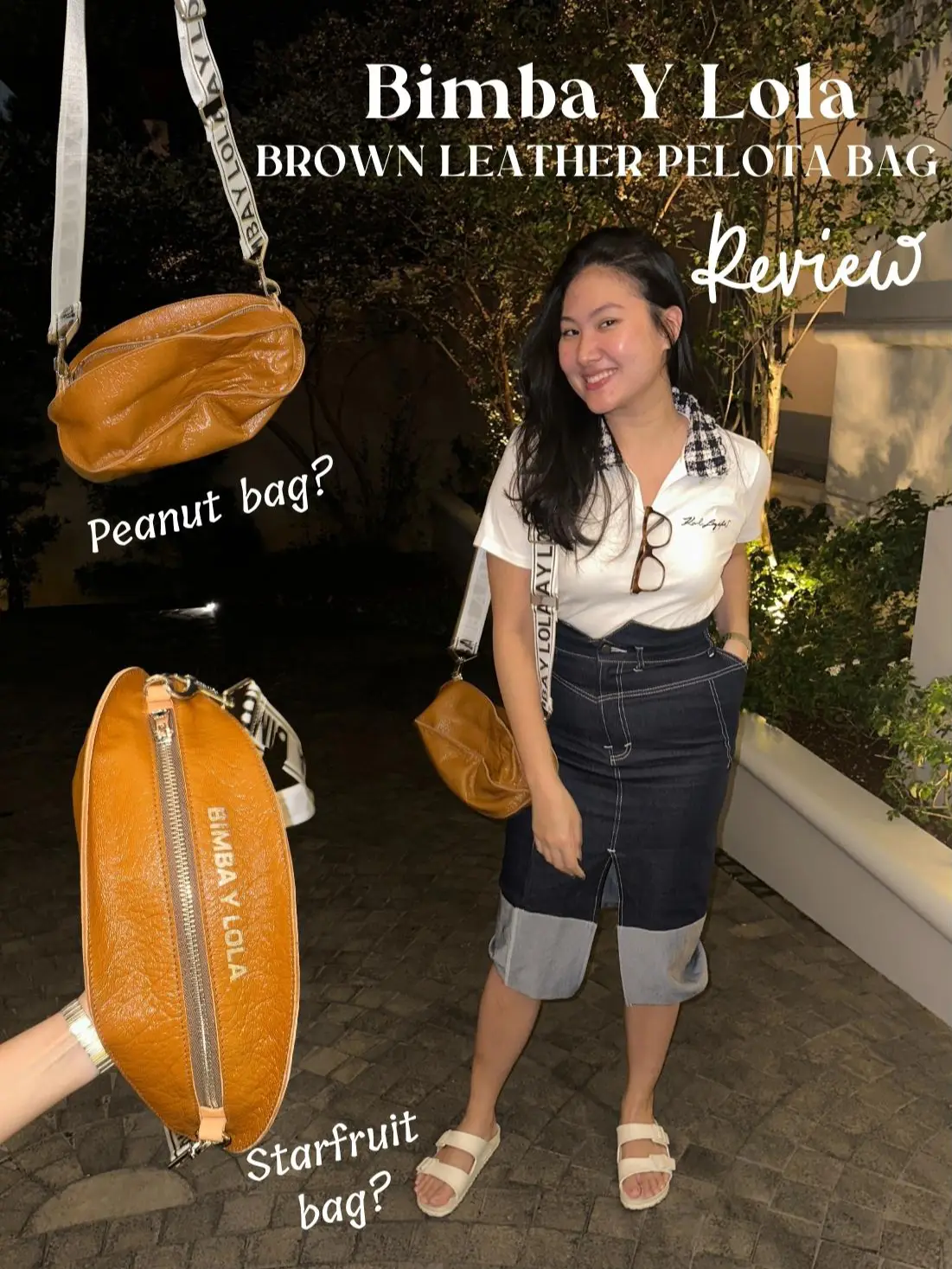 Bimba Y Lola M Cow Print Leather Pocket Tote Bag