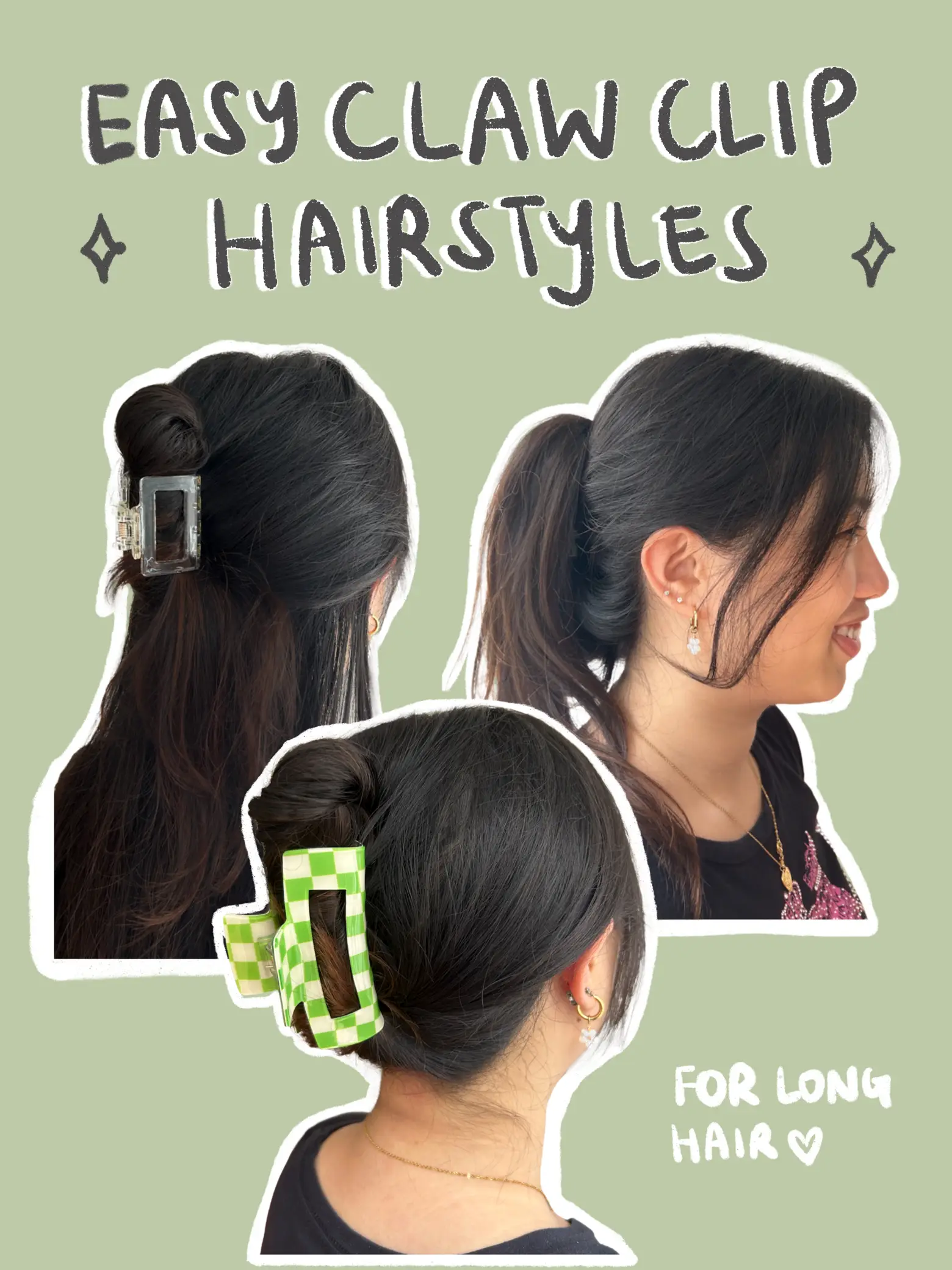 4 TRENDY CLAW CLIP HAIRSTYLES YOU'RE GOING TO LOVE! Short, Medium, and Long  Hairstyles 