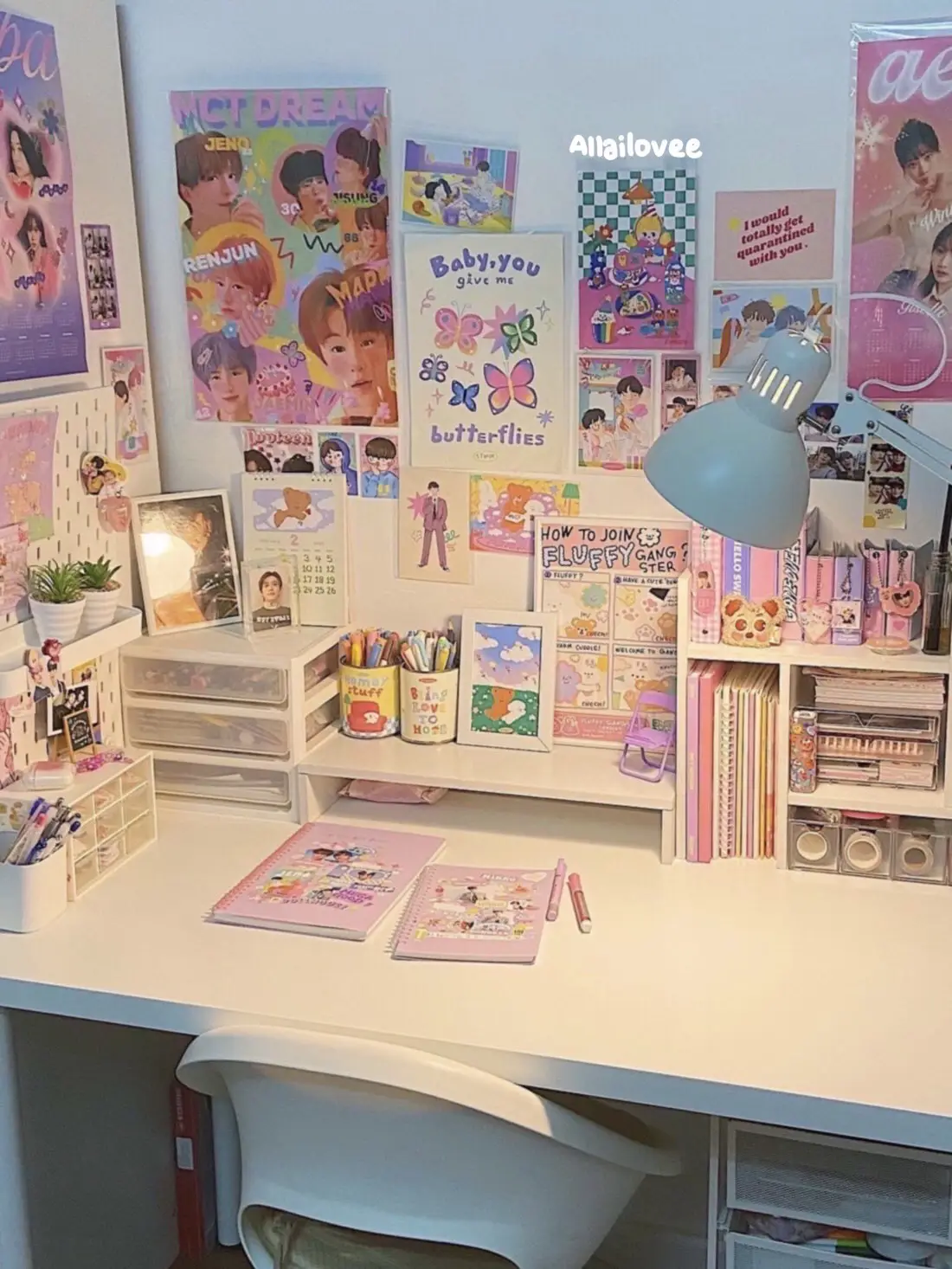 Baby pink outlet desk