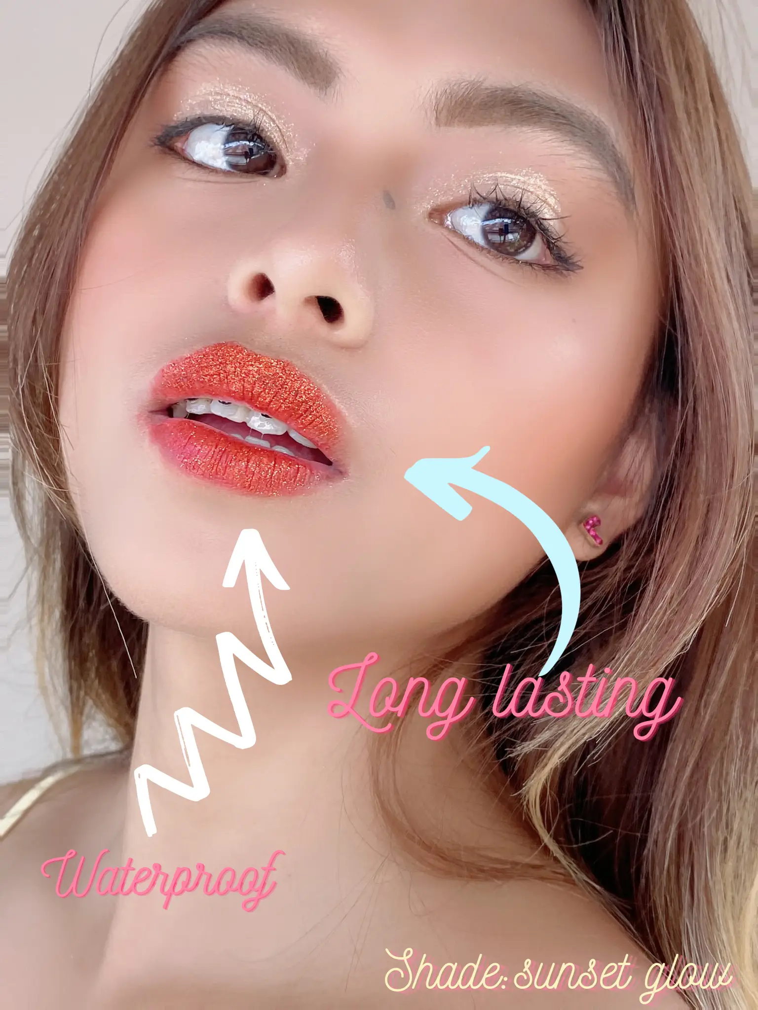 Waterproof Glitter Lipstick ?! Does it work ? Stay Golden Glitter Lip Kit  REVIEW 