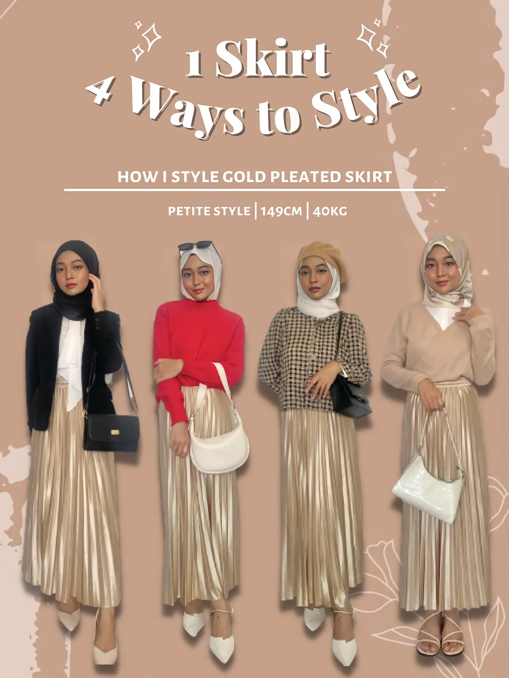 Gold pleated skirt petite sale