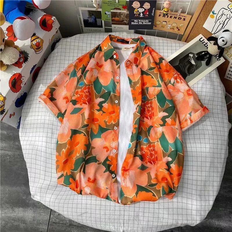 Men's Short Sleeve Hawaiian Beach Flower Shirt | Gallery posted by