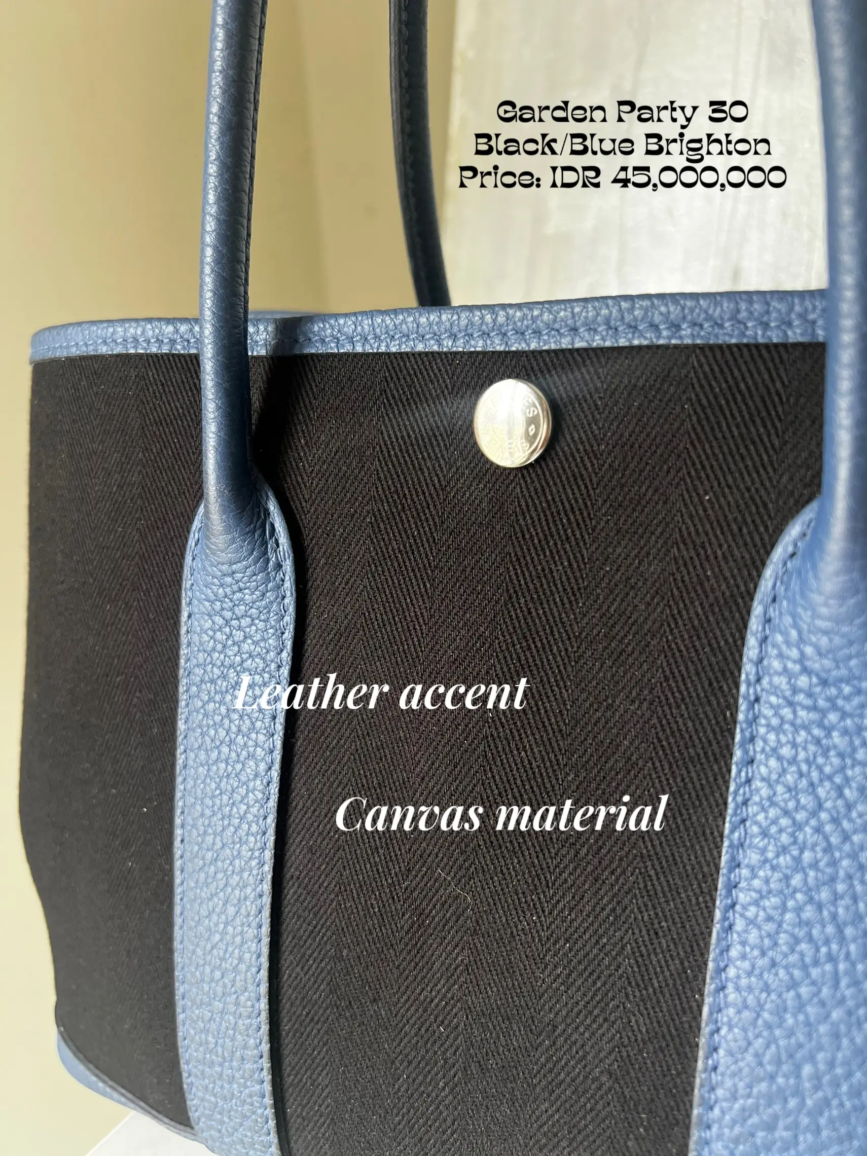 Hermès Garden Party 30 Negonda Leather Canvas Tote Bag