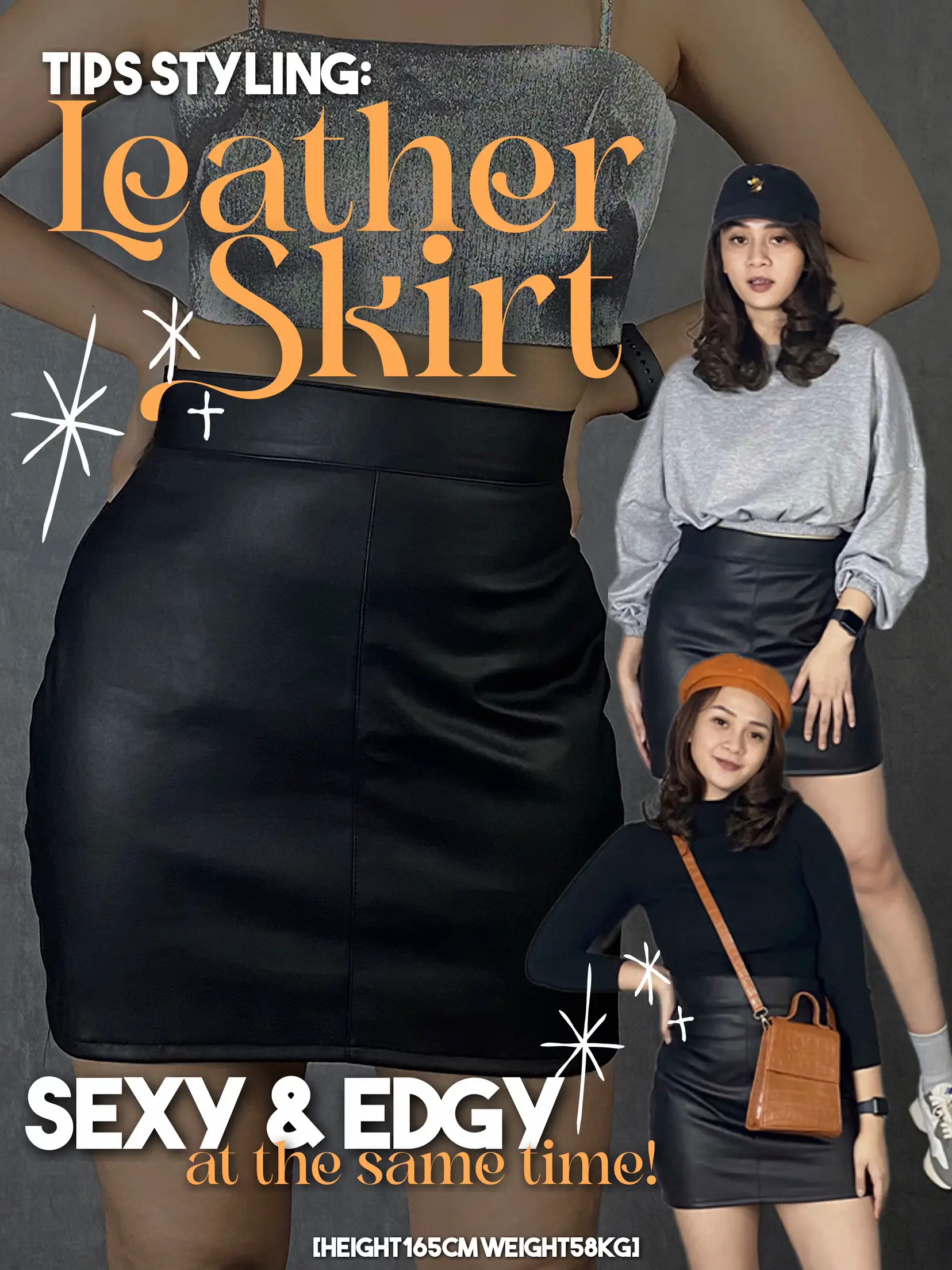 pakaian bawahan rok rok-mini Bershka Black Faux Leather Skirt