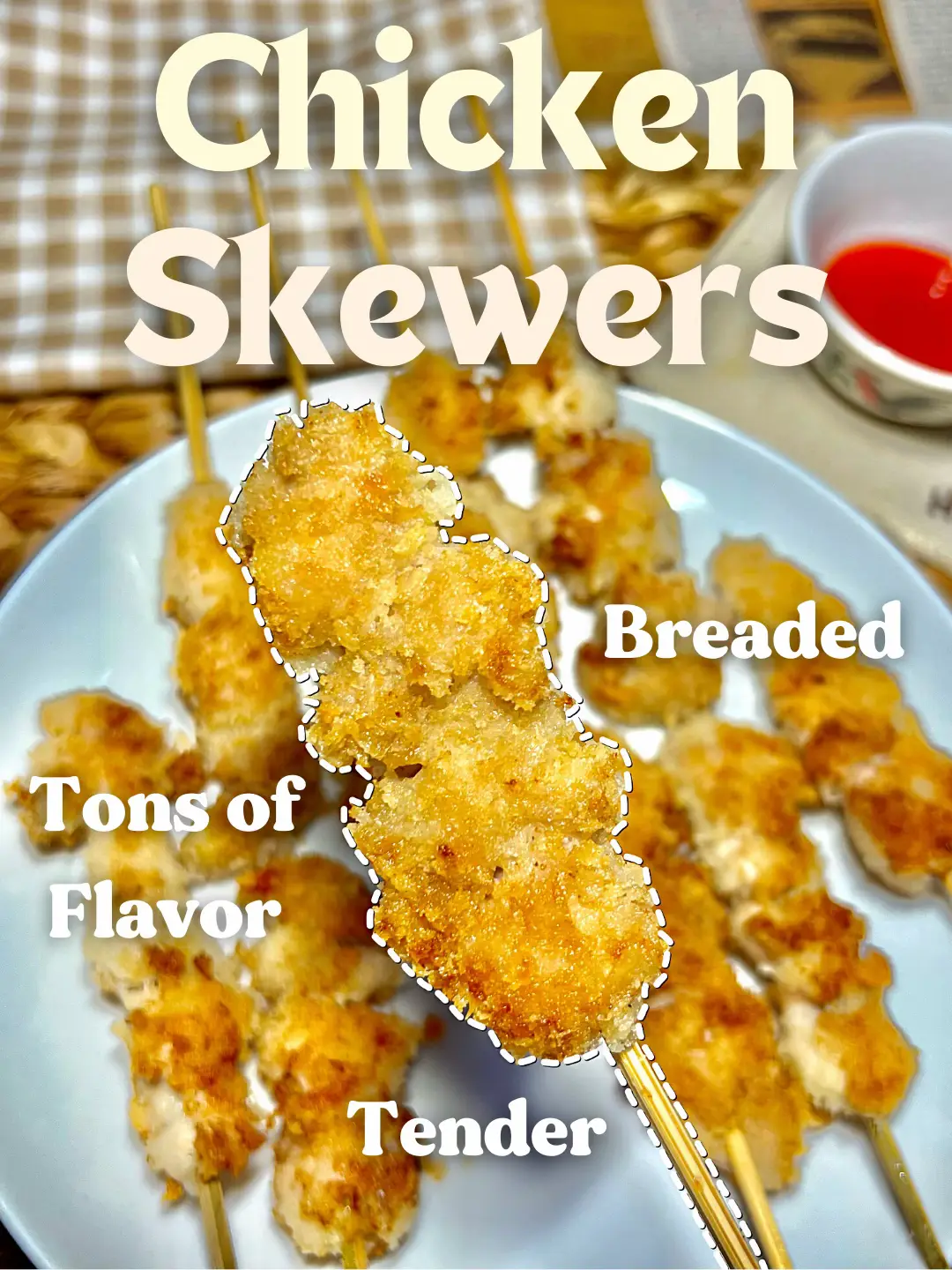 Breaded Chicken Skewers Recipe - Natasha's Kitchen