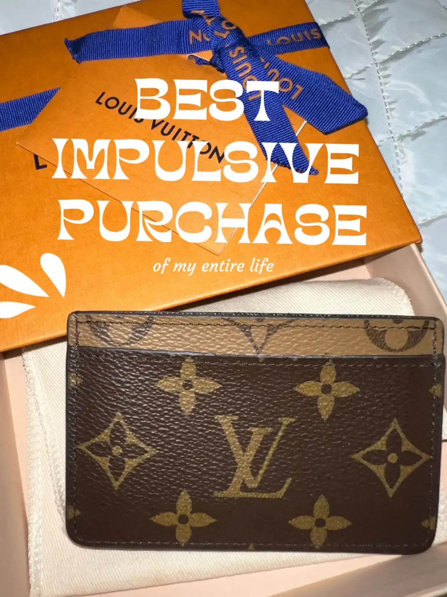 Louis Vuitton Card Holder Reverse Monogram Canvas Brown