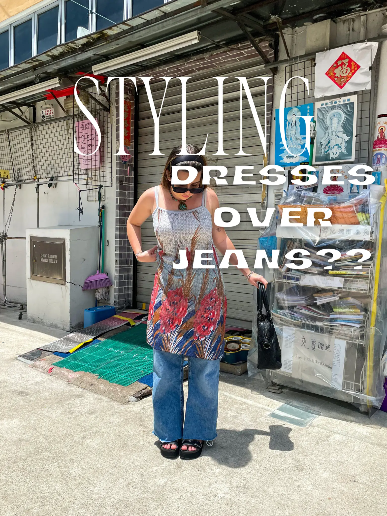 styling dresses over jeans hot or not Gallery posted by caitlin Lemon8