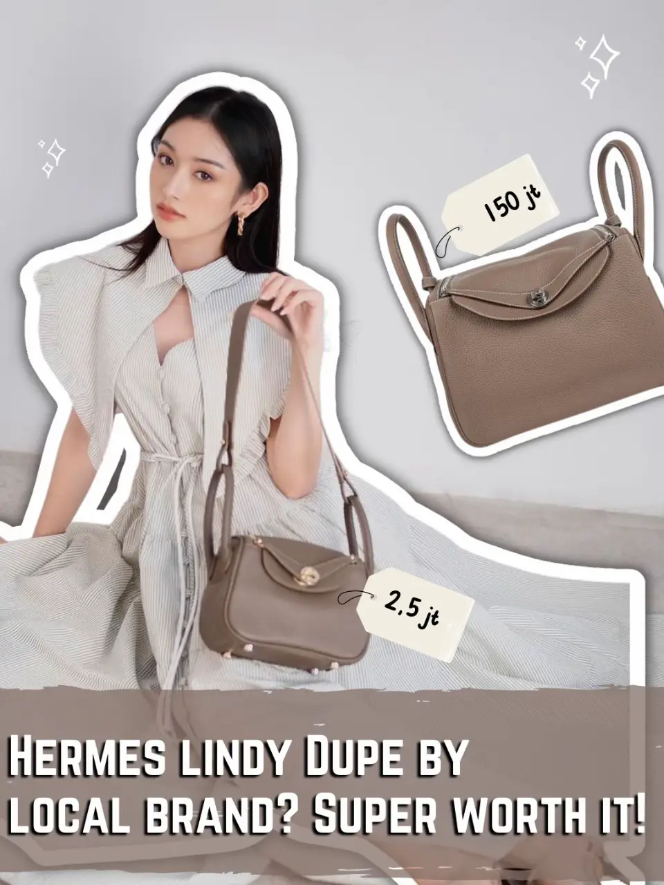 Shop HERMES Lindy Casual Style Street Style Plain Party Style Elegant Style  by ChaleuR.