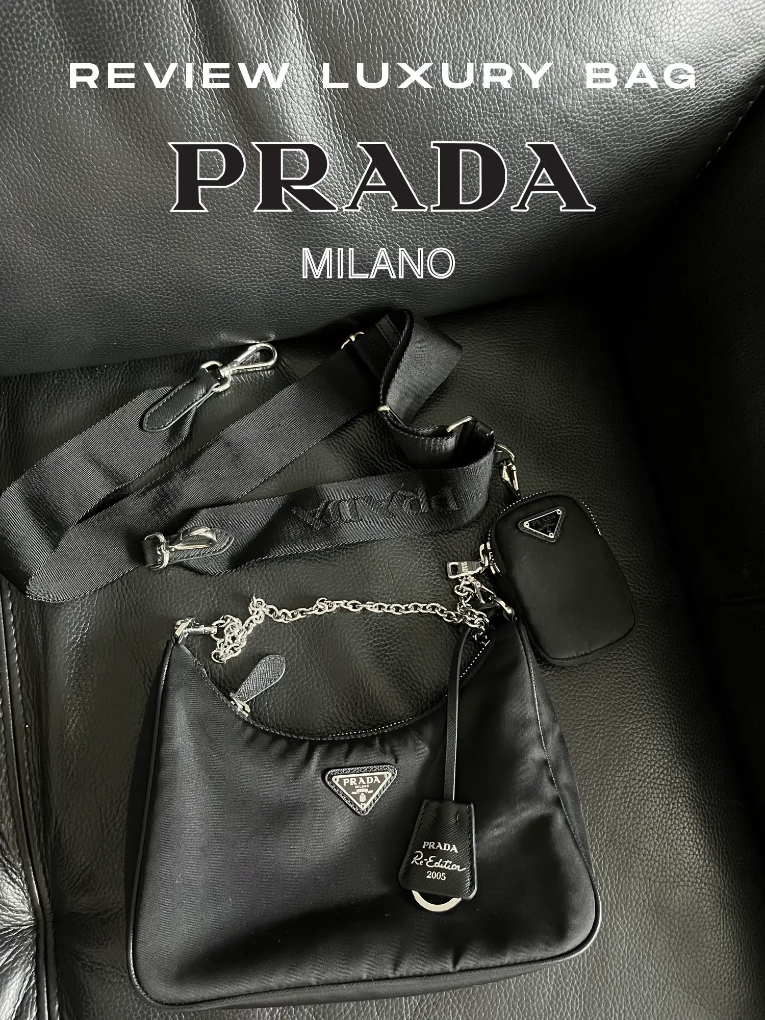 PRADA RE-EDITION 2005 NYLON MINI BAG REVIEW +UNBOXING+WHAT FITS INSIDE 