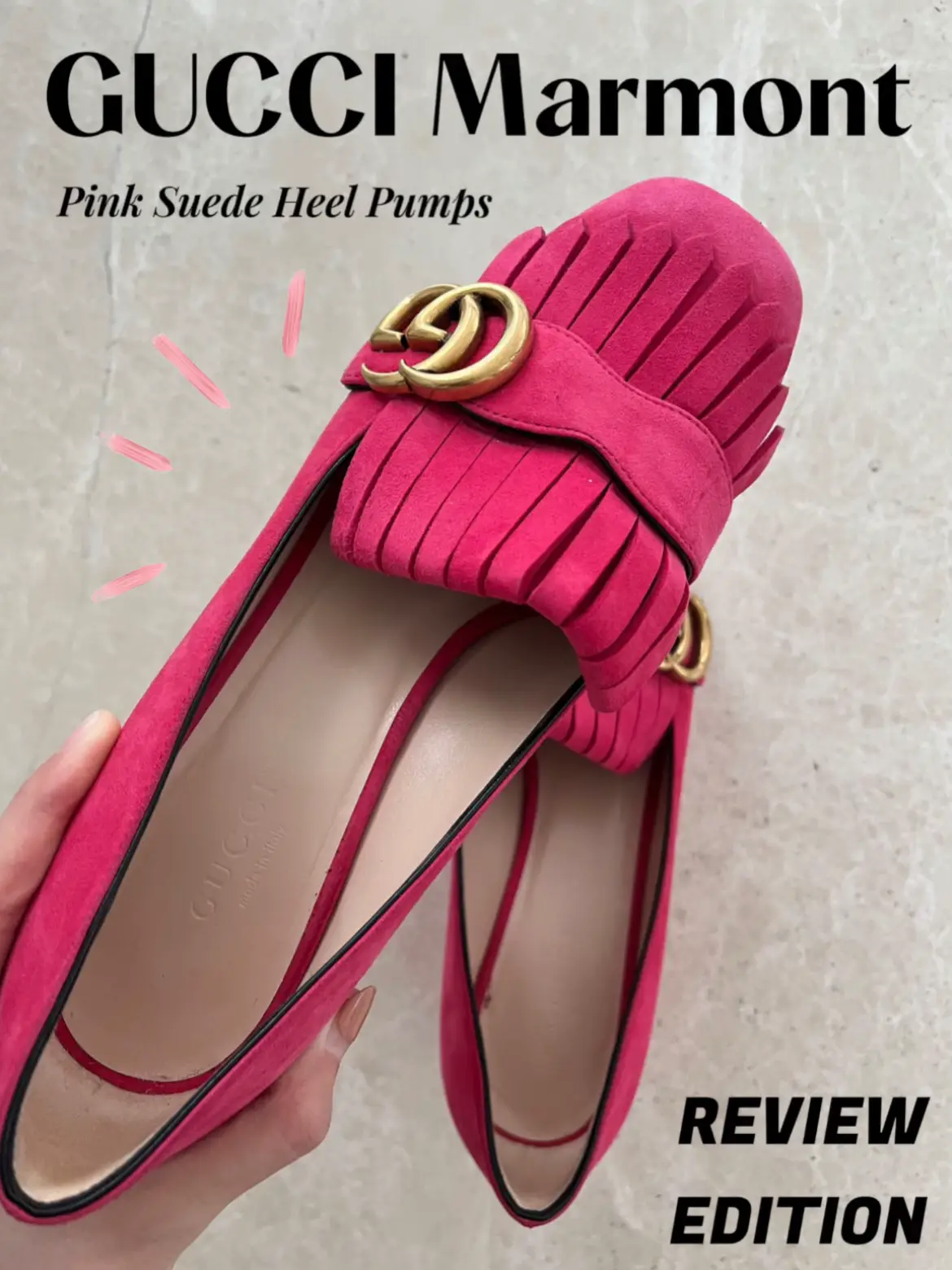 Gucci marmont shoes pink online