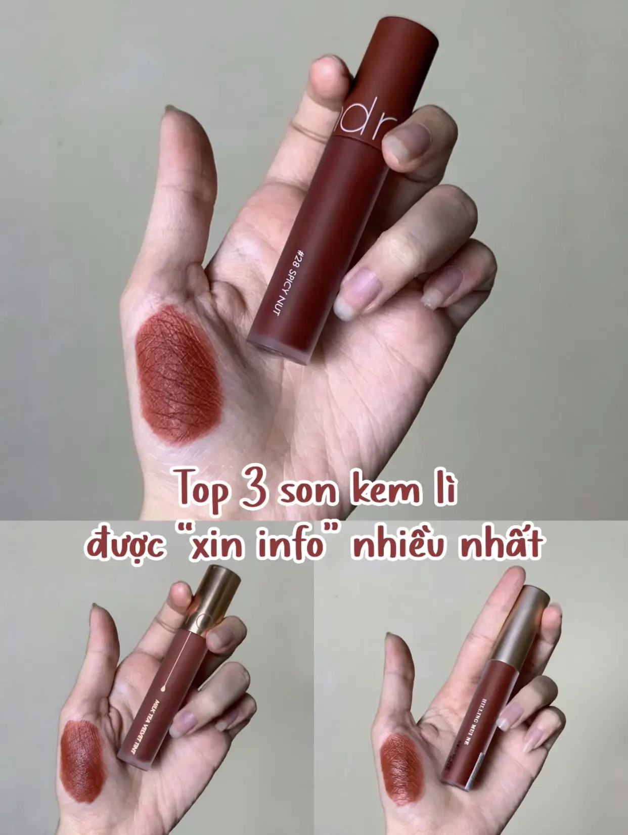 Review các màu son giúp nâng tone da của bảng màu son Romand Zero Velvet Tint