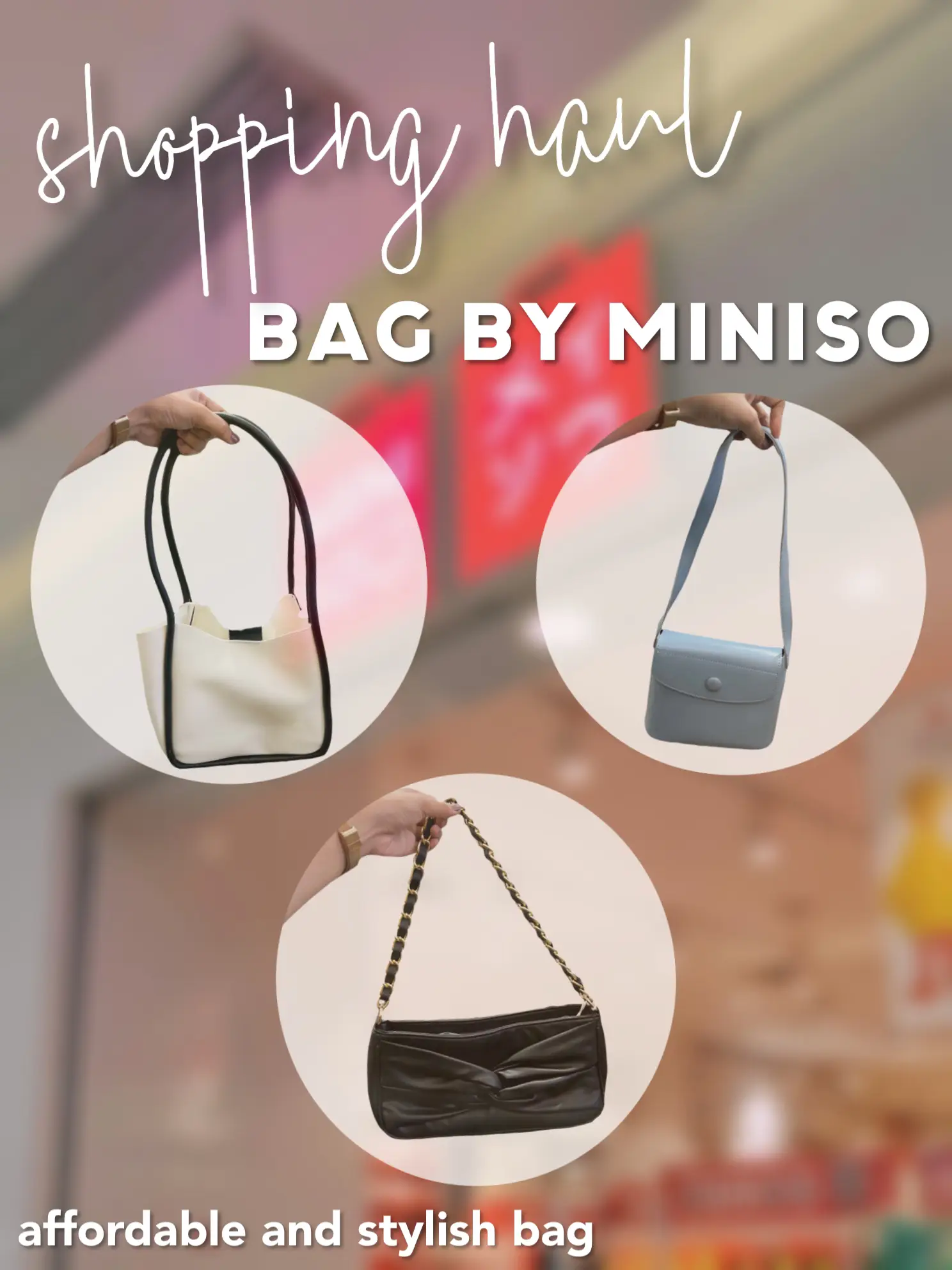 Miniso Haul, Handbags in Giga Mall