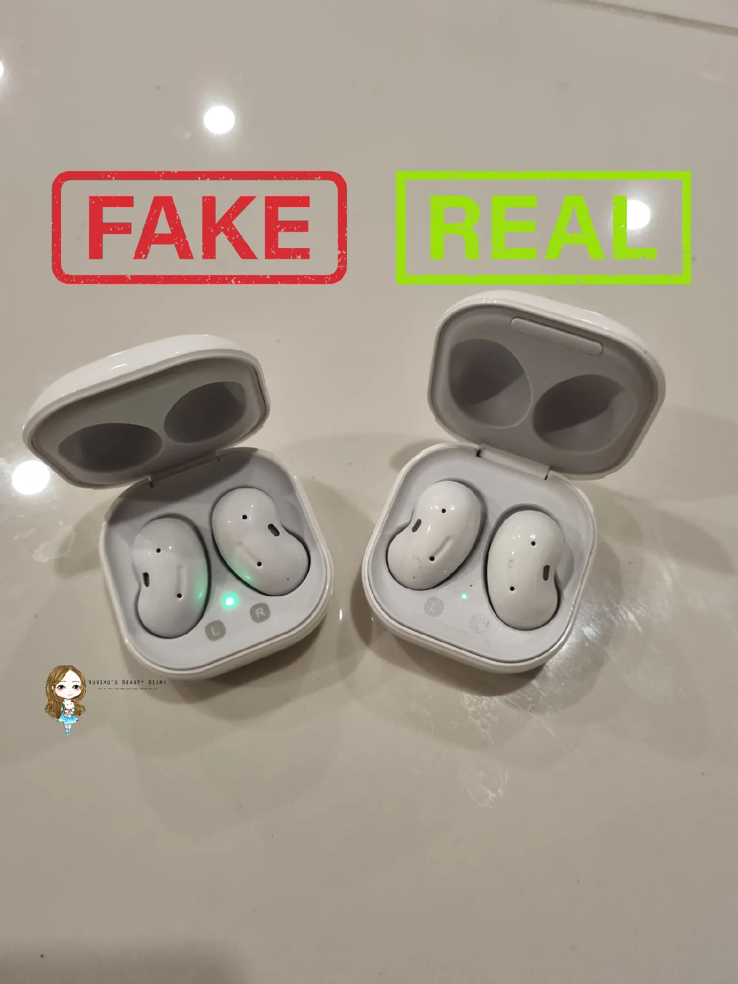 Fake vs discount real galaxy buds