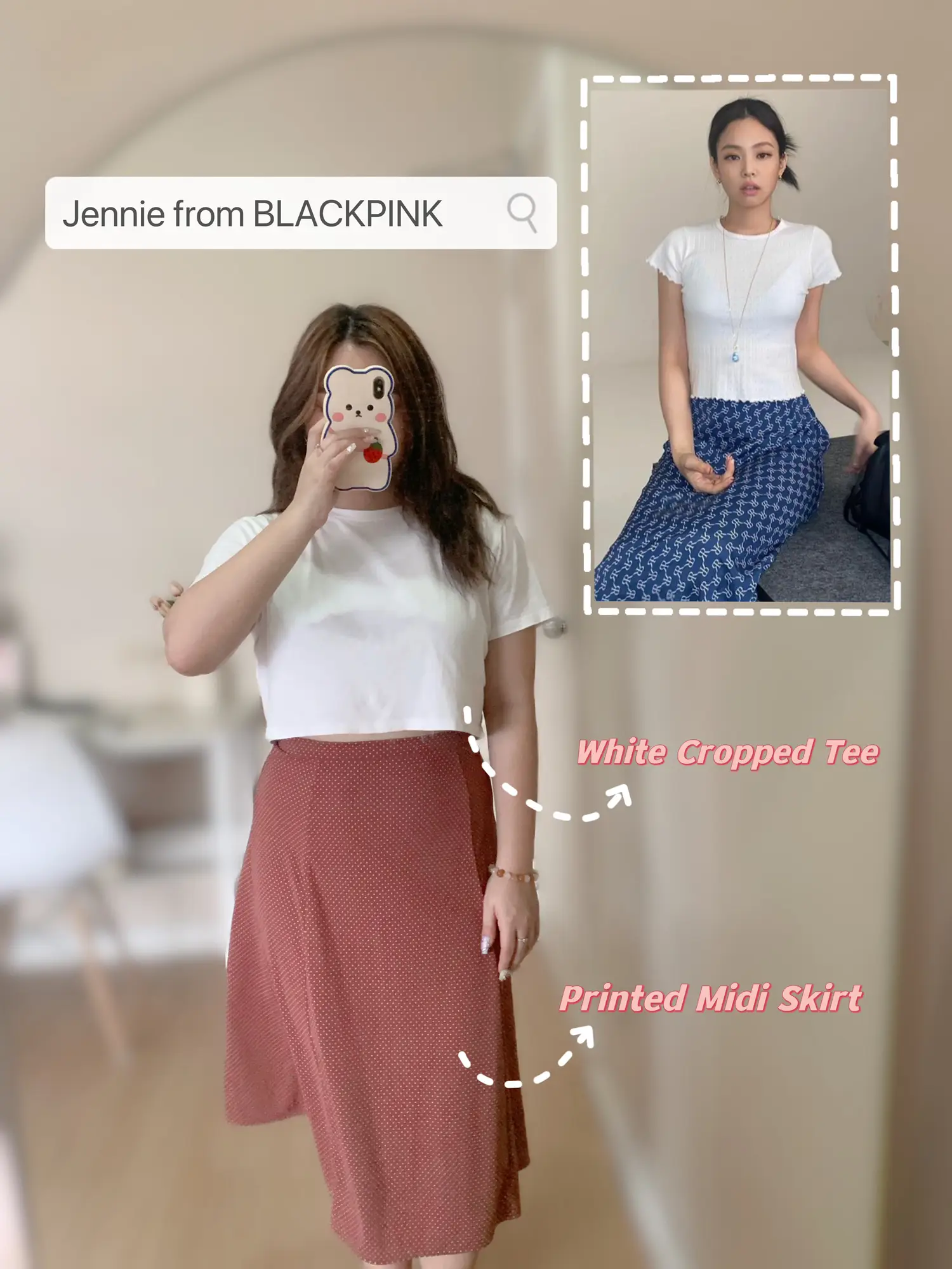 Blackpink Jennie Inspired Black And White Plaid Dress