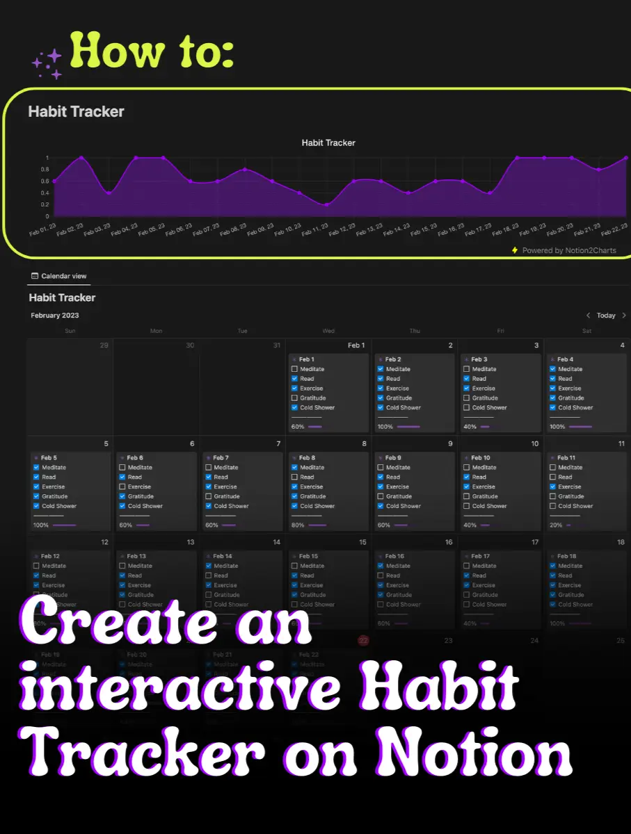 How to create an interactive habit tracker in Notion | 2025 real user ...