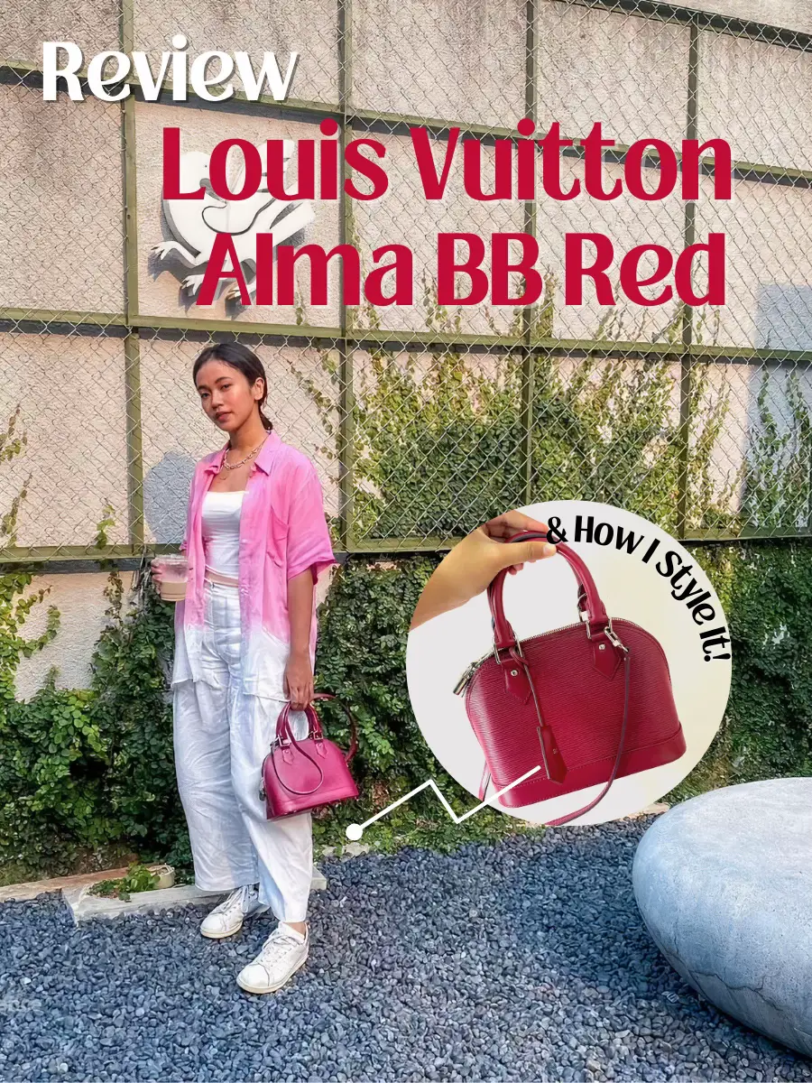 Louis Vuitton LV x YK Alma Bb Red White EPI