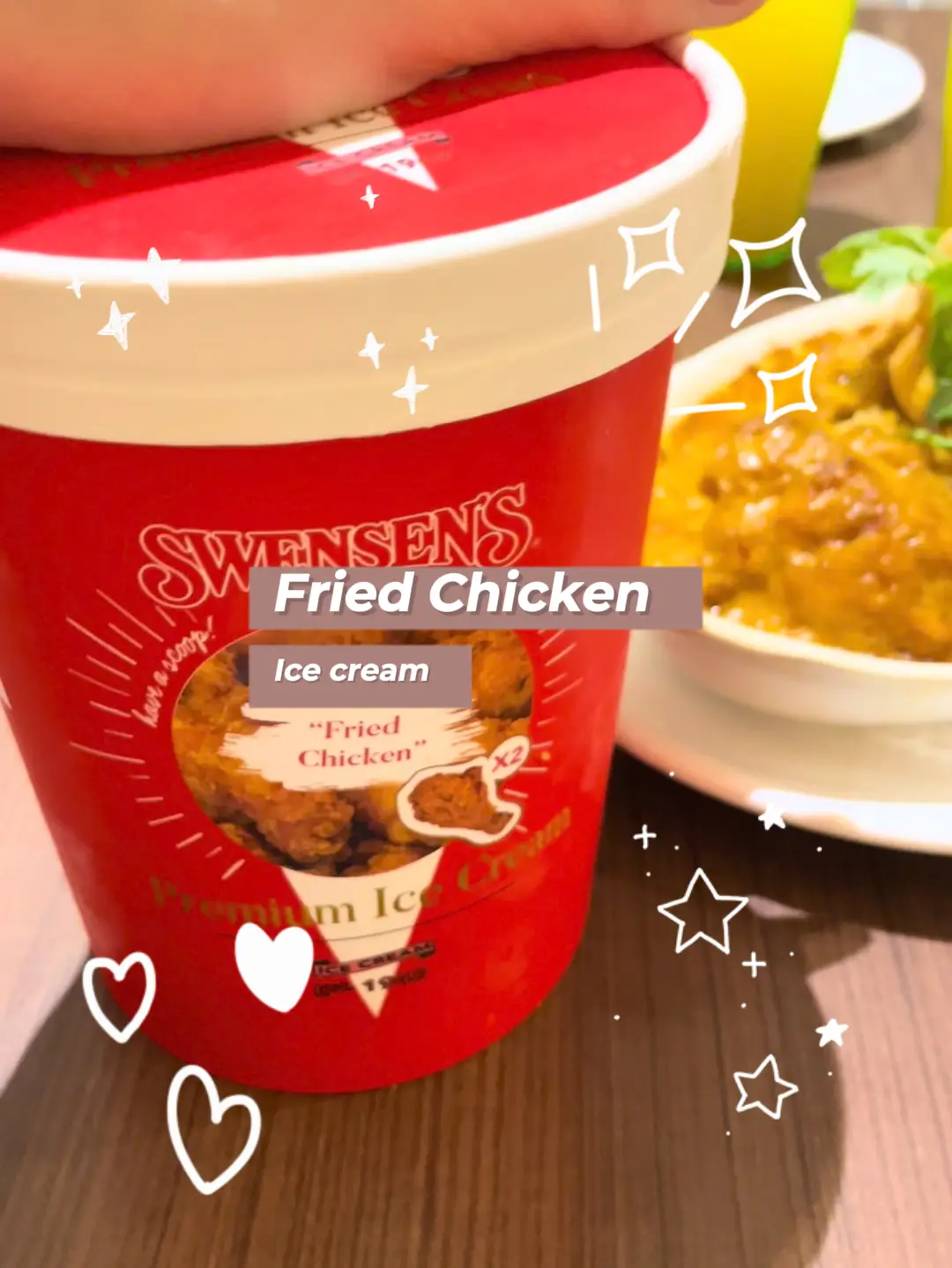 Fried Chicken Ice Cream - Swensen's Singapore