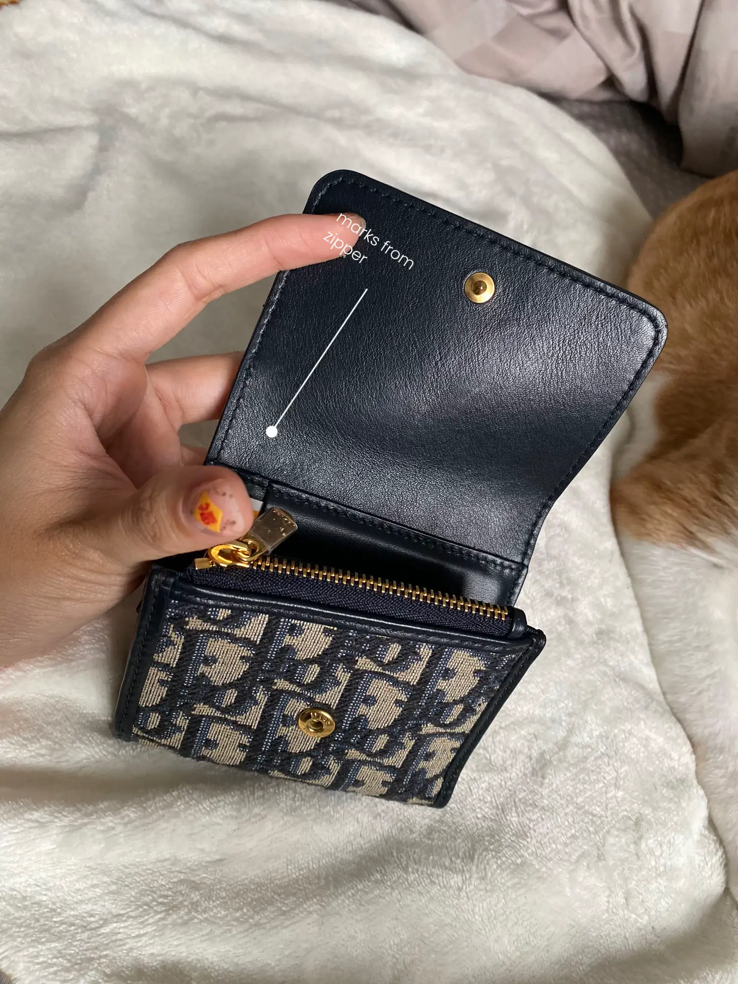Wallet with Bill Clip Black Dior Oblique Jacquard