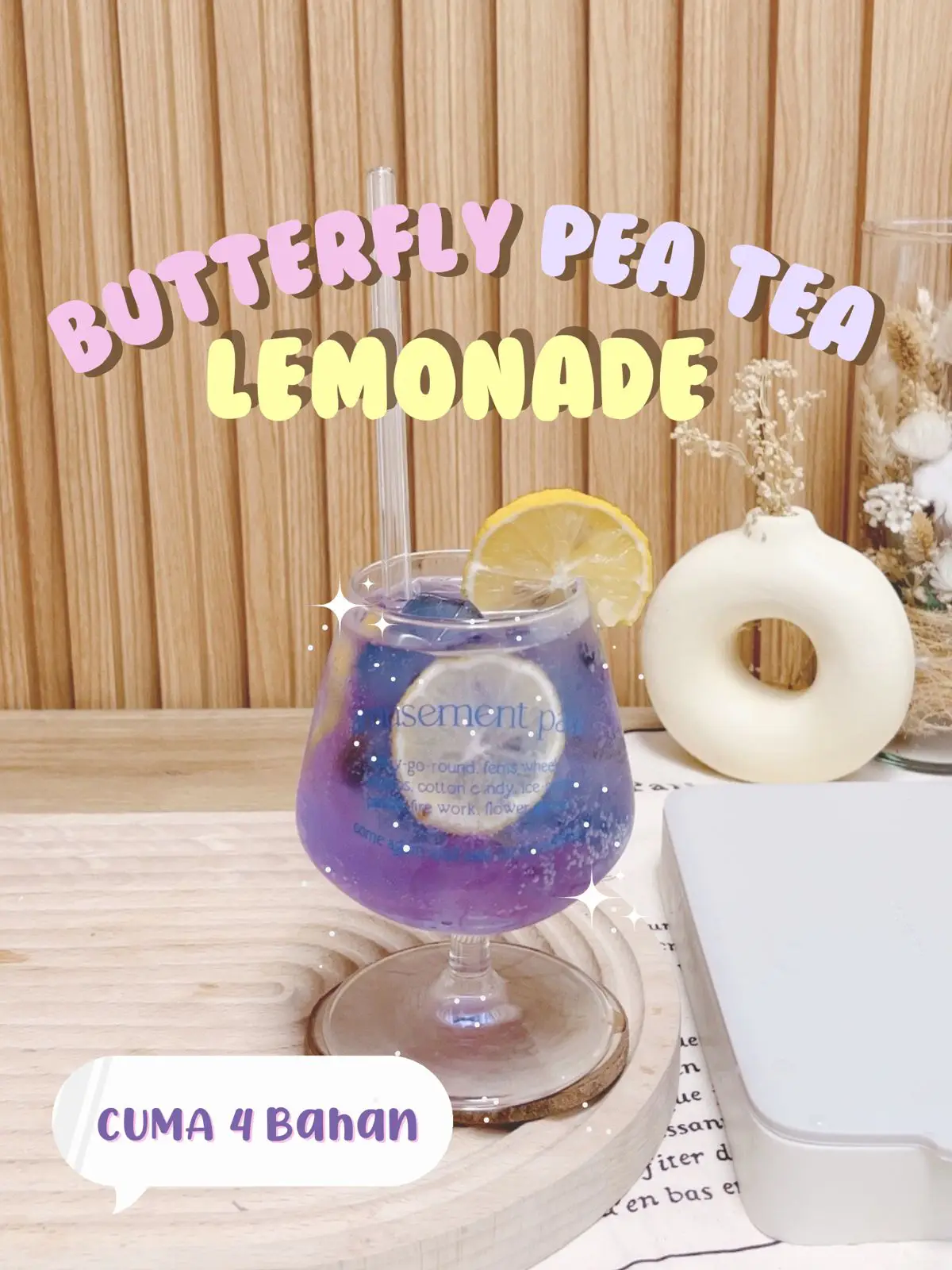 Color Changing Butterfly Pea Refresher, Flower Tea Recipe