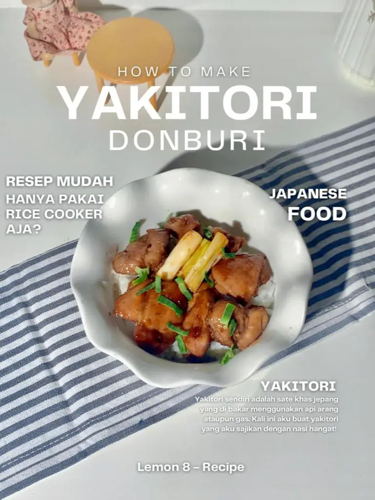 Yakitori Don Recipe - Delicious Japanese Rice Bowl with Grilled Skewers