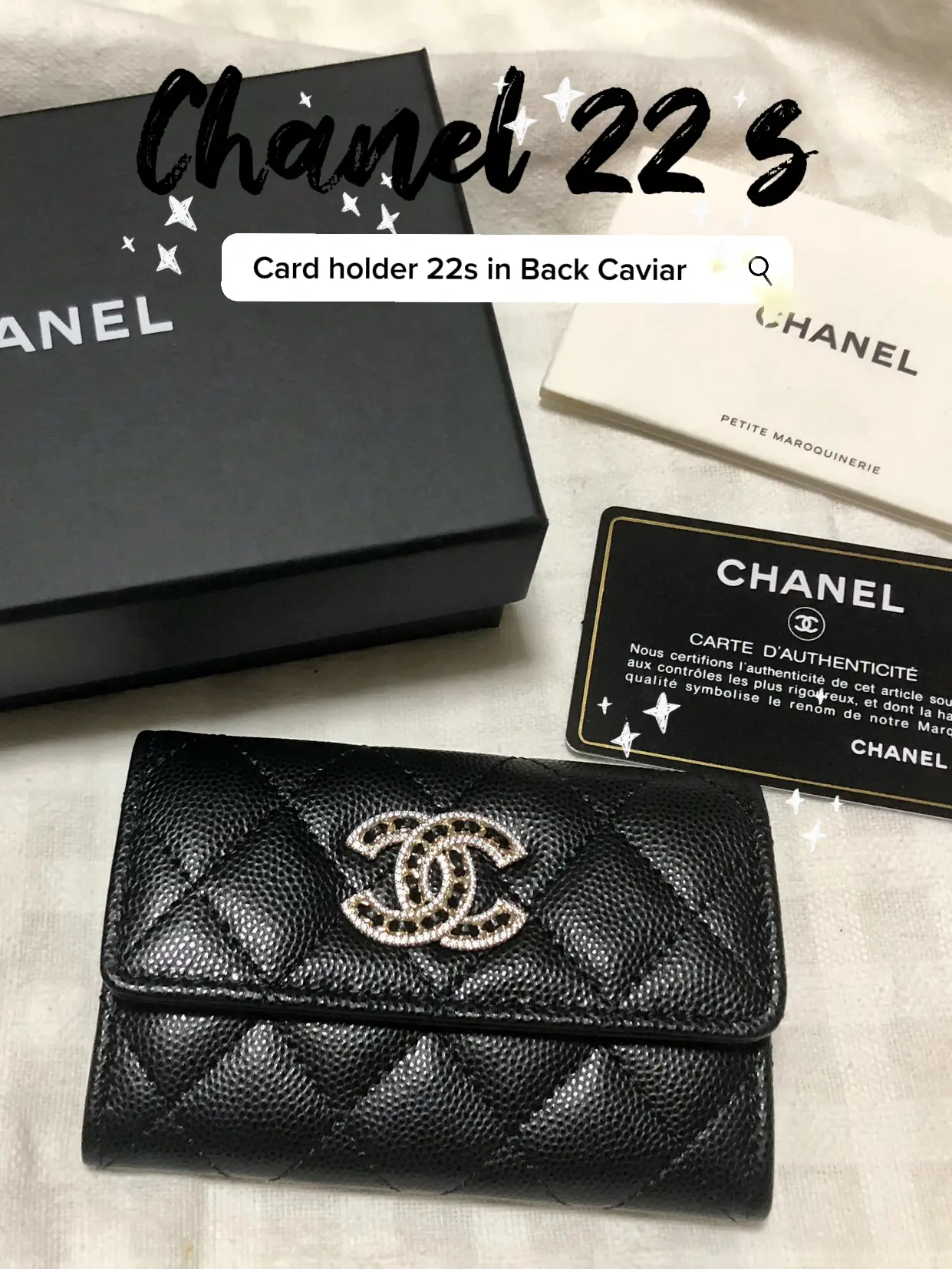 Unboxing Chanel 19 Card Holder - Black ASMR Package! 