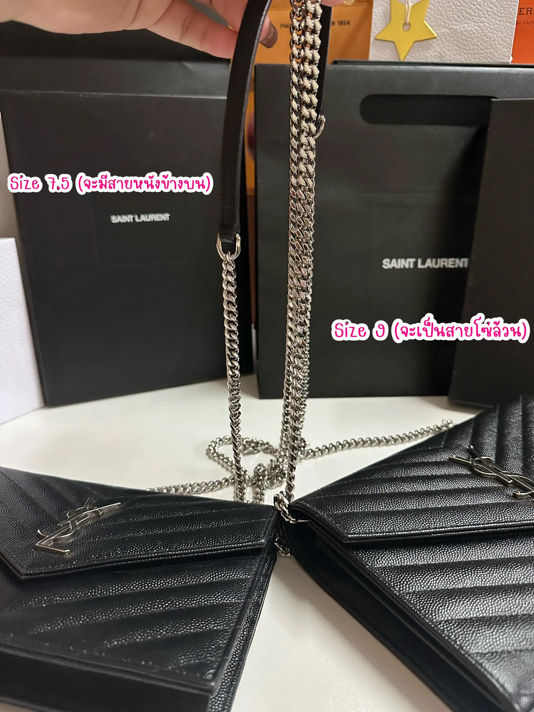 Ysl wallet discount on chain size