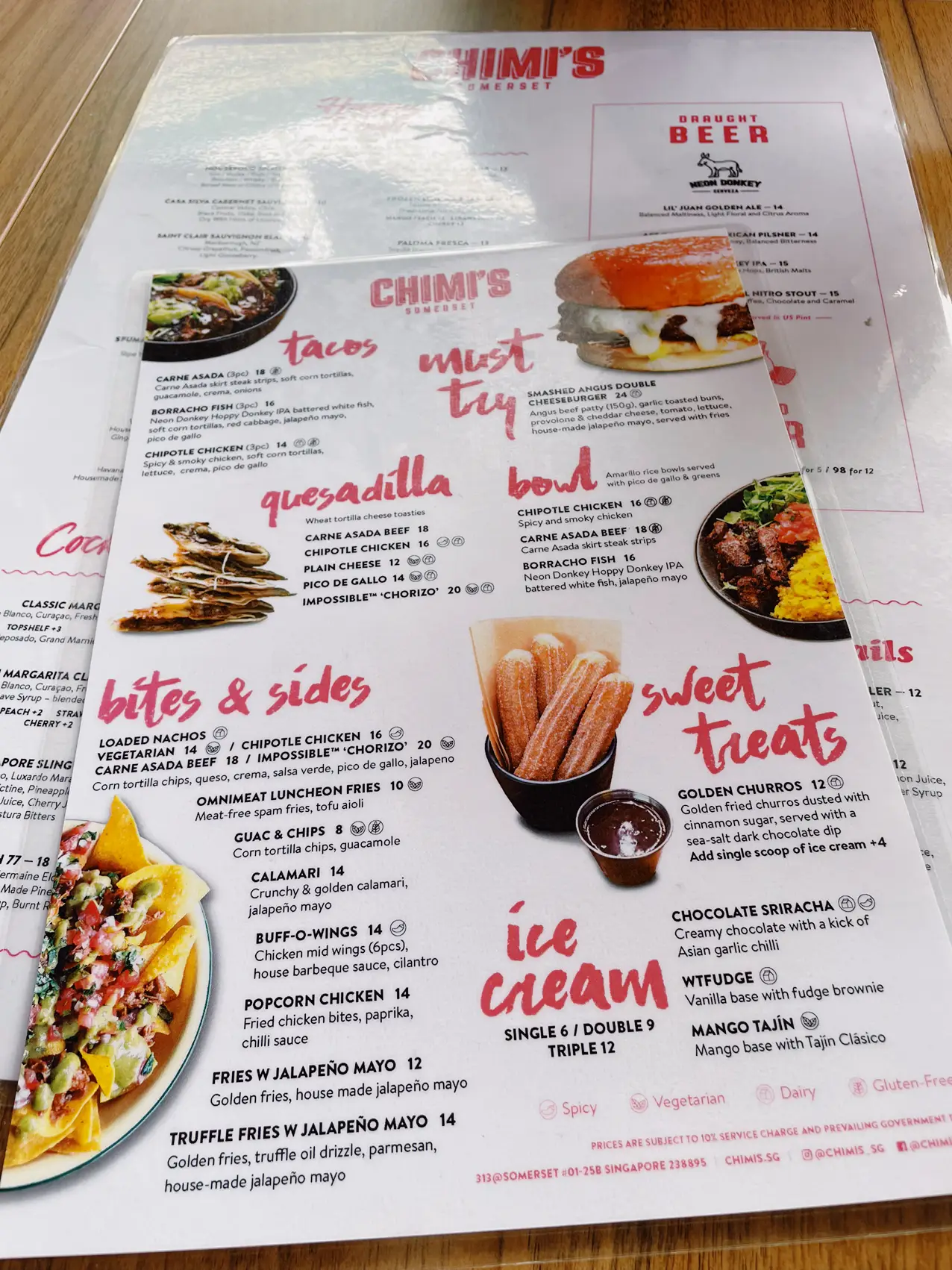 Chimichanga, Singapore - Menu, prices, restaurant rating