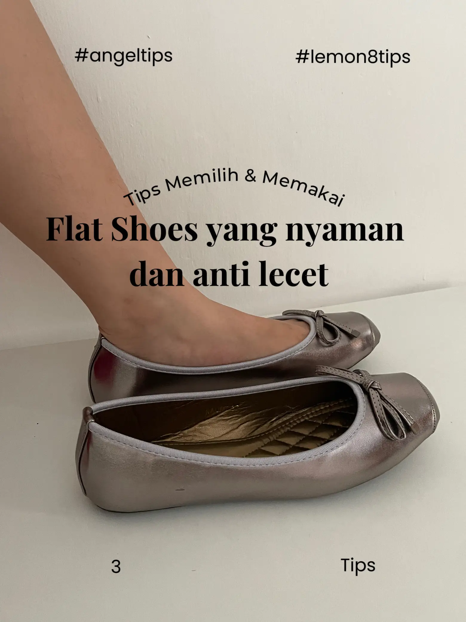 Flat shoes kebesaran deals