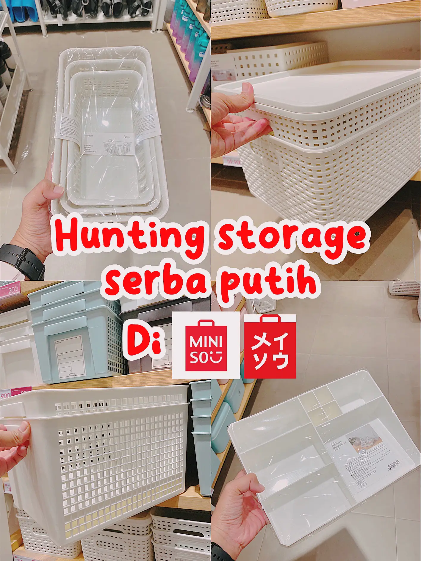 Hunting storage serba putih di miniso🤩, Gallery posted by Ruri_ferori