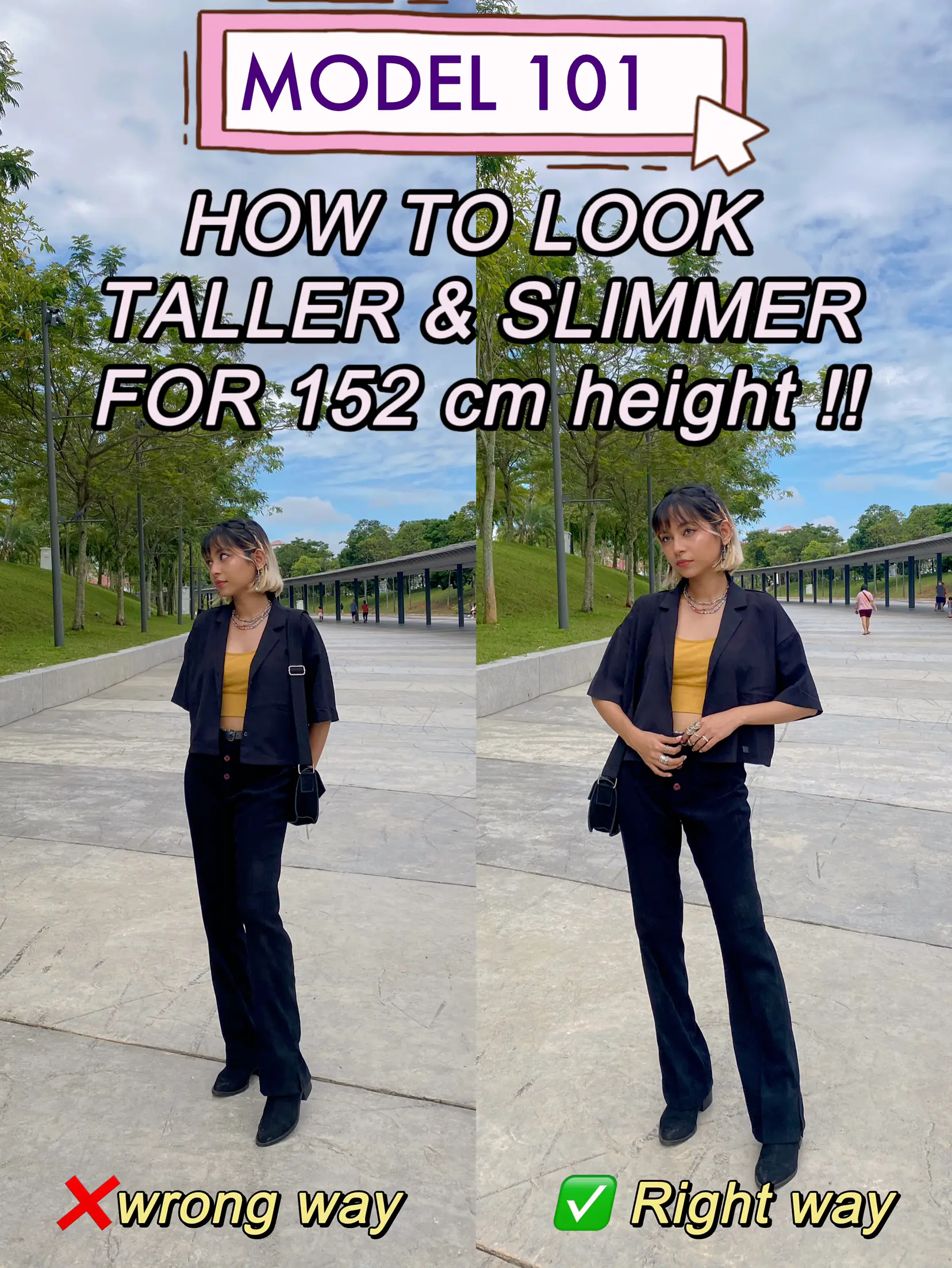 MODEL 101 : HOW TO LOOK TALLER AND SLIMMER! | Galeri disiarkan oleh  TINIZZLE | Lemon8