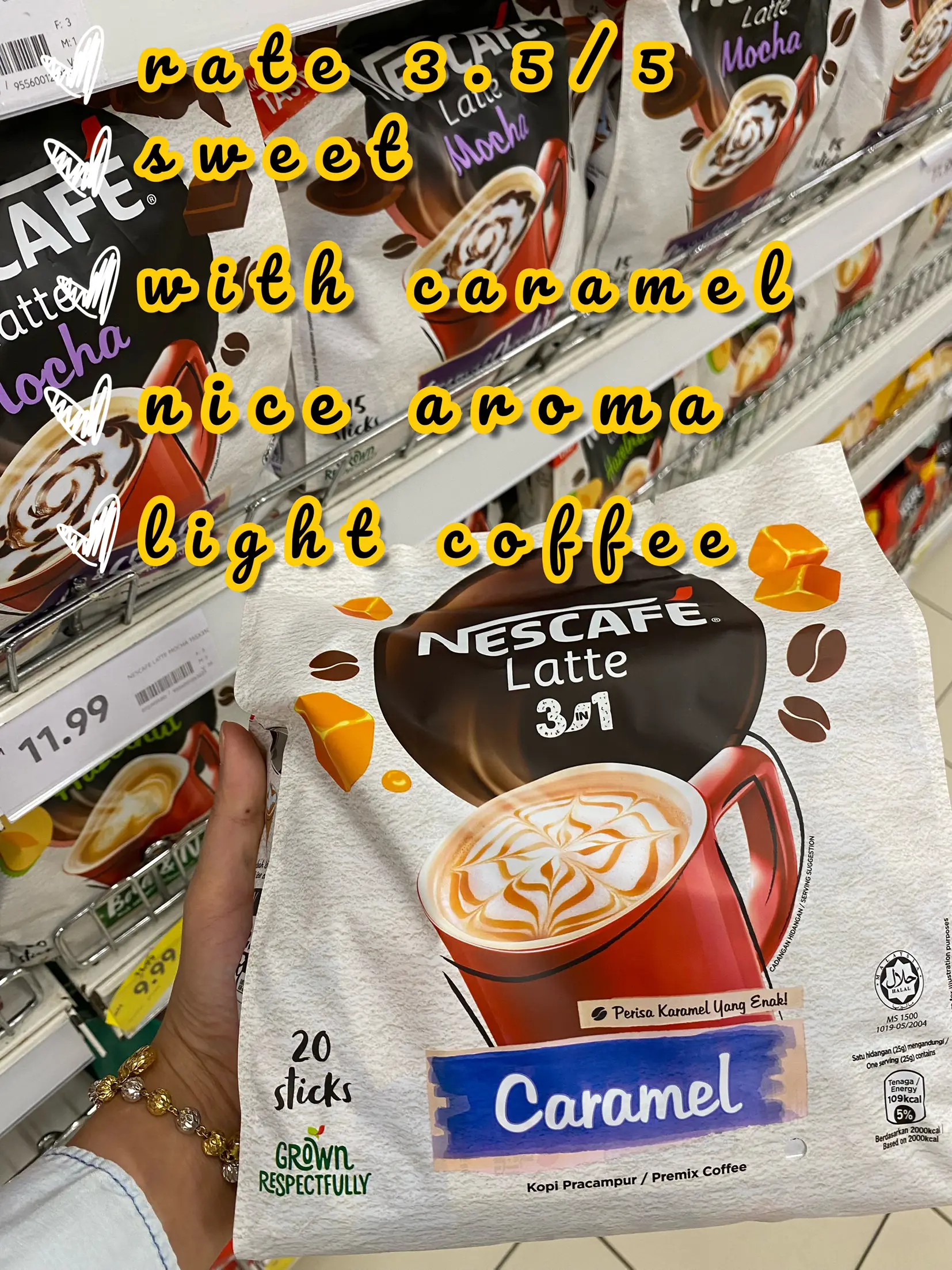 Nescafe 3 in 1 Stronger taste than Original Nescafe 3 in 1 Rich Instant  Coffee Lebih Kaw Premix Coffee Serve in Cold or Hot 25 Sticks / 25 Serving