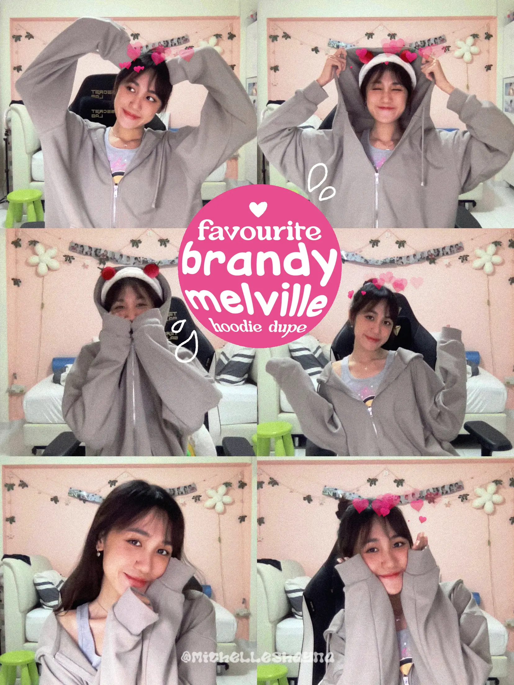 Brandy Melville Two-Toned Christy Hoodie (OS) – Shop Honey Collective