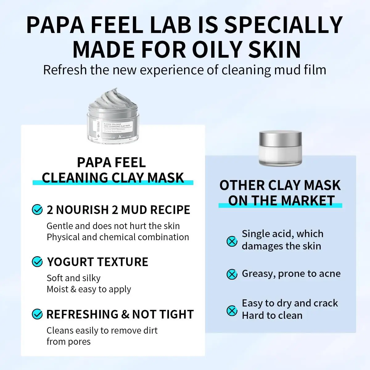 PAPA FEEL ALASKA VOLCANO DEEP CLEANSING CLAY MASK