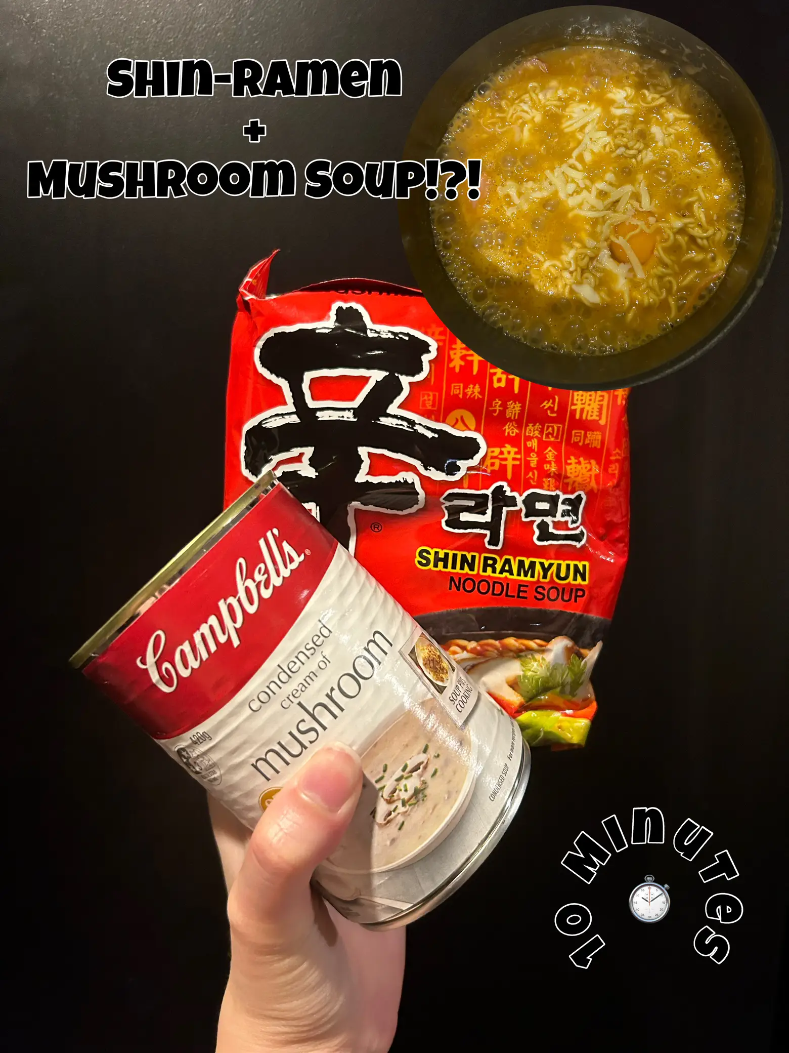 Tiktok made me try it: Shin Ramen + Mushroom Soup? | Gallery