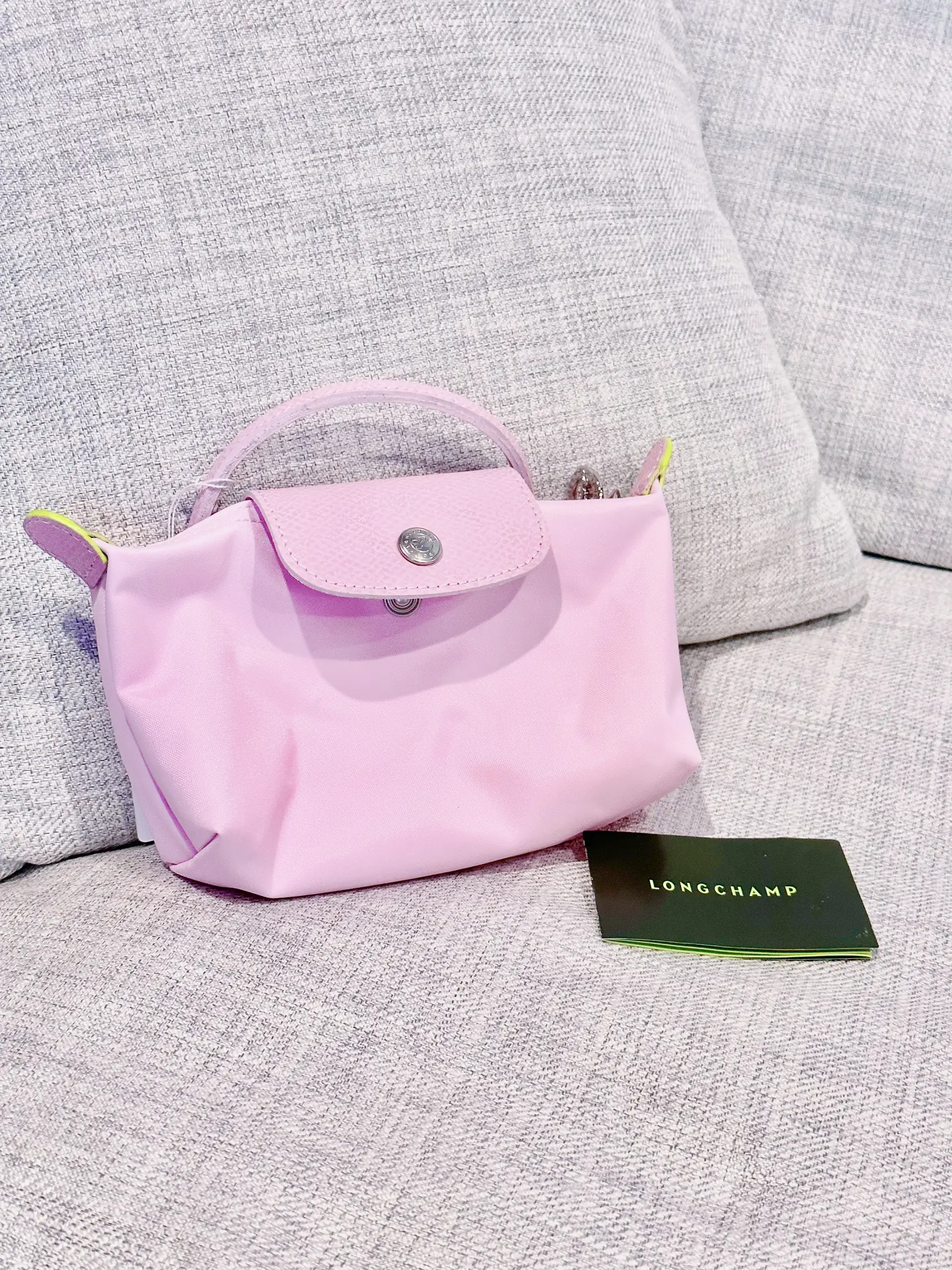 My first bags from Longchamp! Fell in love with this petal pink