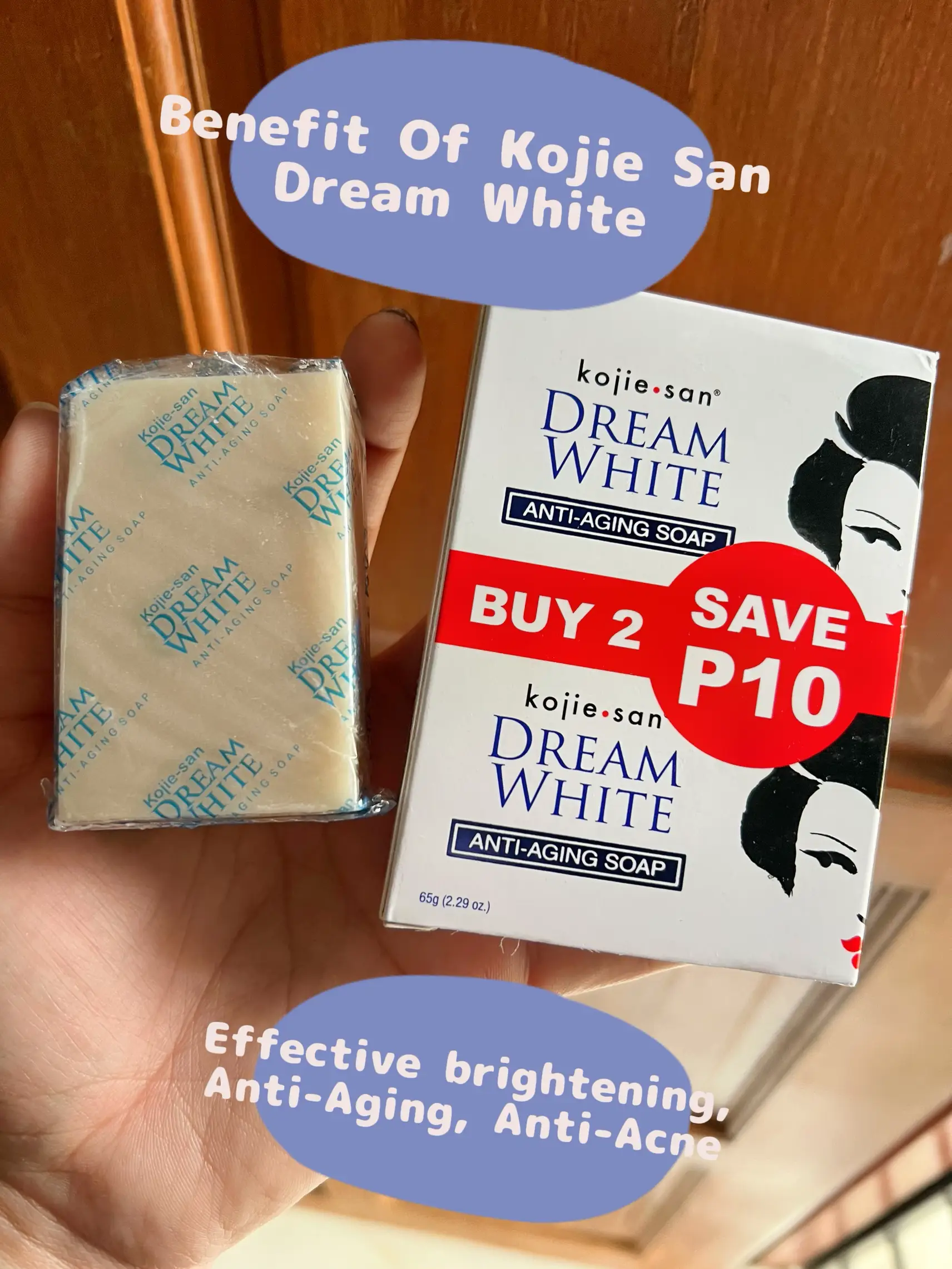Kojie San Dream White Soap Anti-Aging 2 Bars - 65g