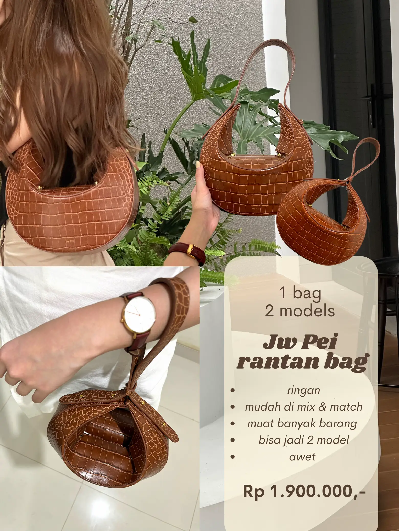 JW PEI, Bags, Jw Pei Rantan Bag Brown Croc