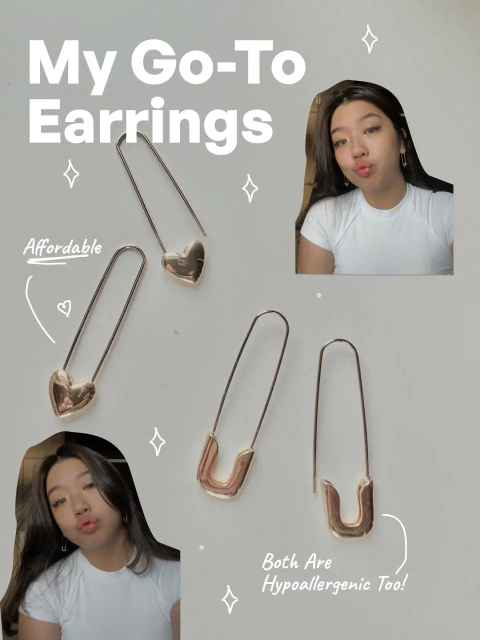 Cute deals hypoallergenic earrings