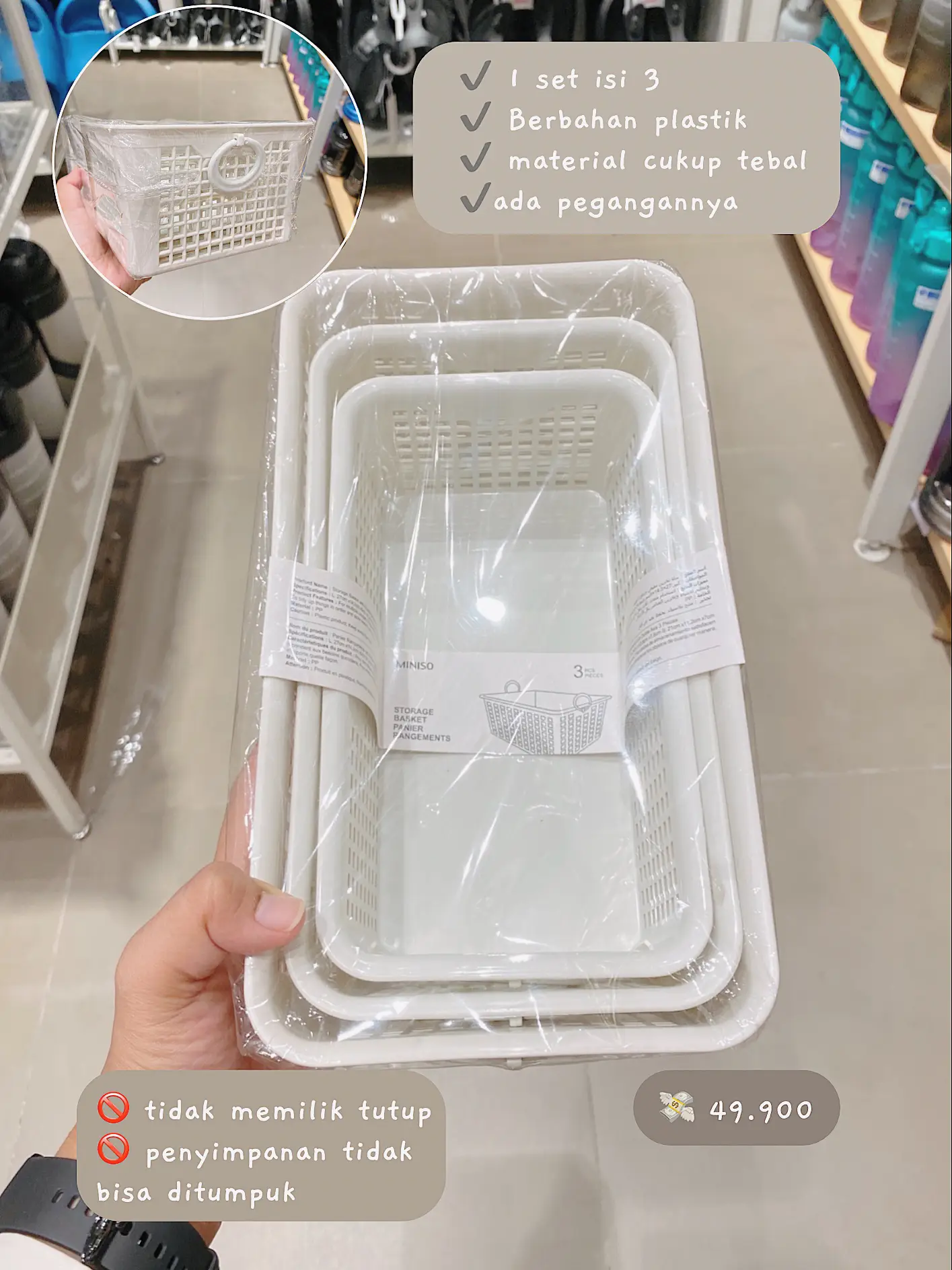 Hunting storage serba putih di miniso🤩, Gallery posted by Ruri_ferori