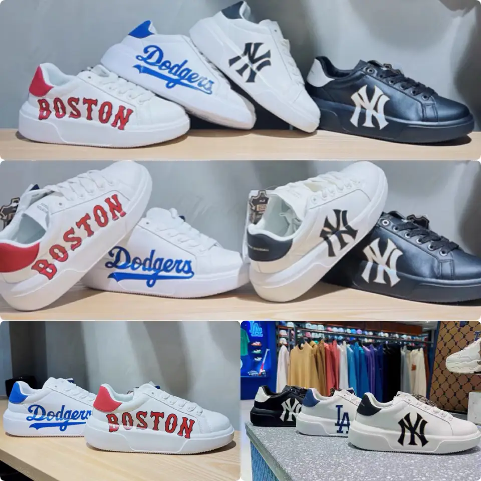 MLB Chunky Liner New York Yankees Shoes NY Baseball Sneakers White/Black US  5-12 