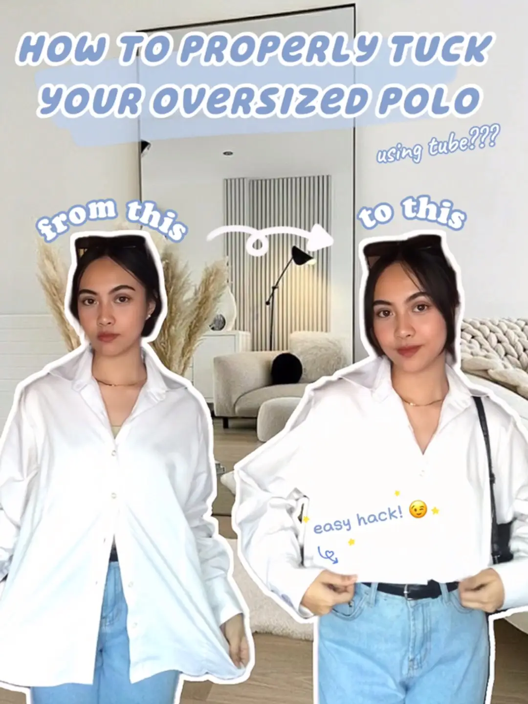 How to style an Oversized Polo Shirt for Women