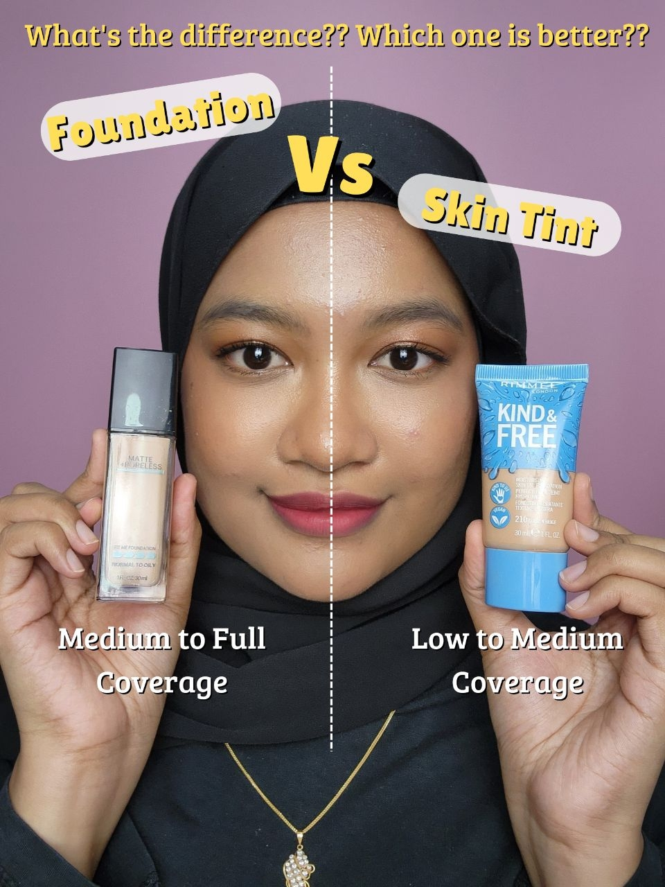 Foundation VS Skin Tint | Video published by zunairalizan | Lemon8