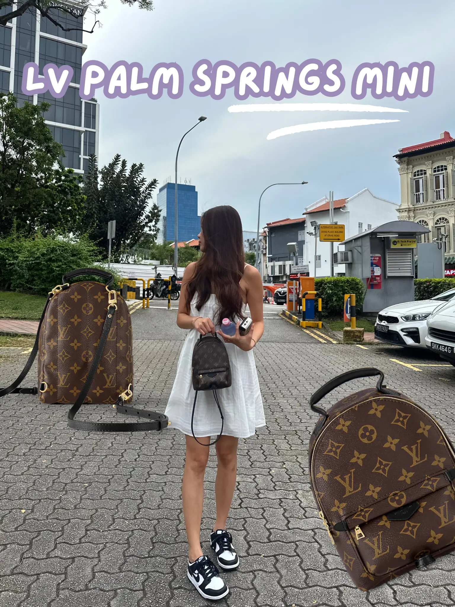 Which Lv palm spring backpack is real? #LOUISVUITTON