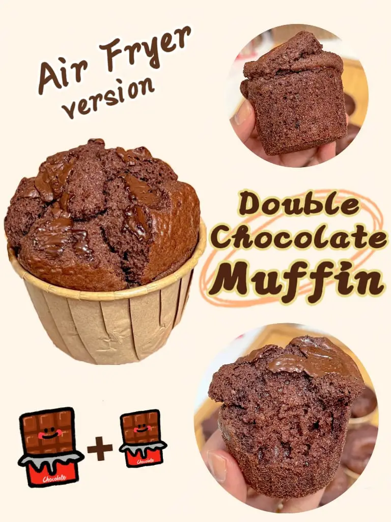 Air Fryer to make Double Chocolate Muffins🍫🧁 Galeri disiarkan oleh