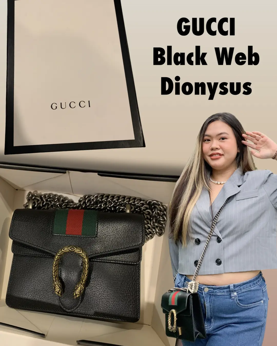 Gucci dionysus stripe discount bag