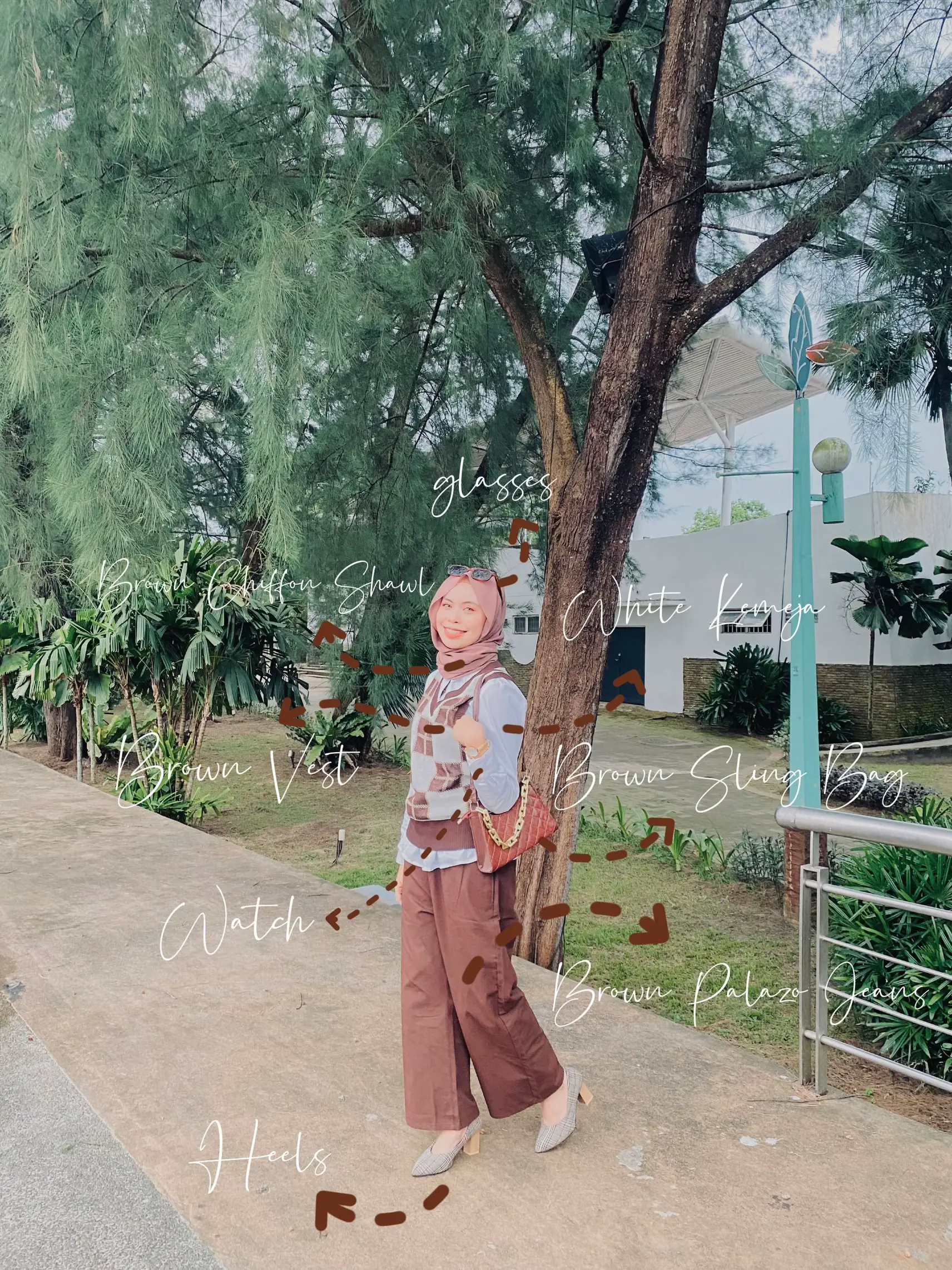 How to Style Brown Vest แกลเลอรีที่โพสต์โดย Putri Aliyah Lemon8