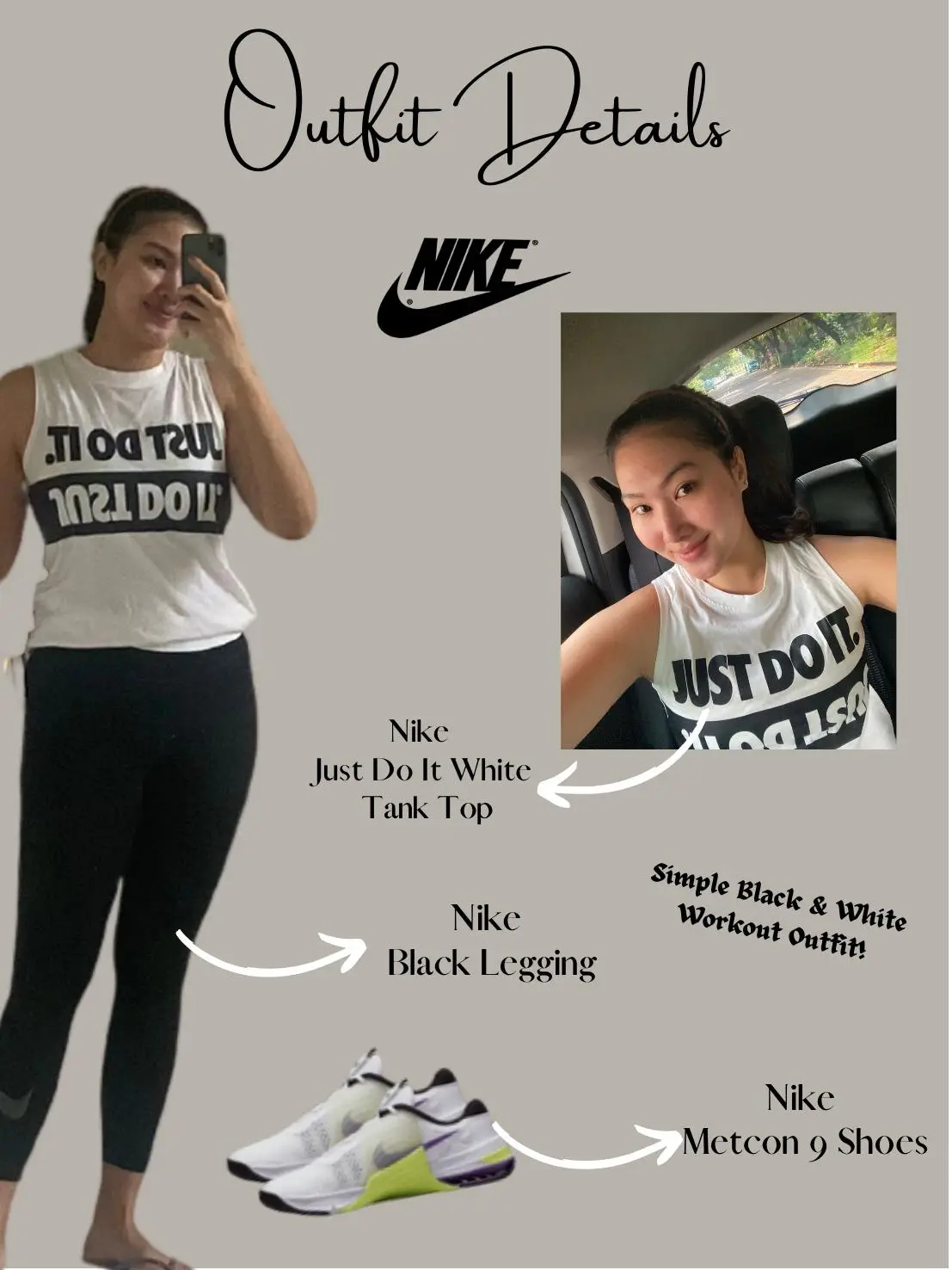 Simple Black White Workout Outfit Gallery posted by Sherynimamputri Lemon8