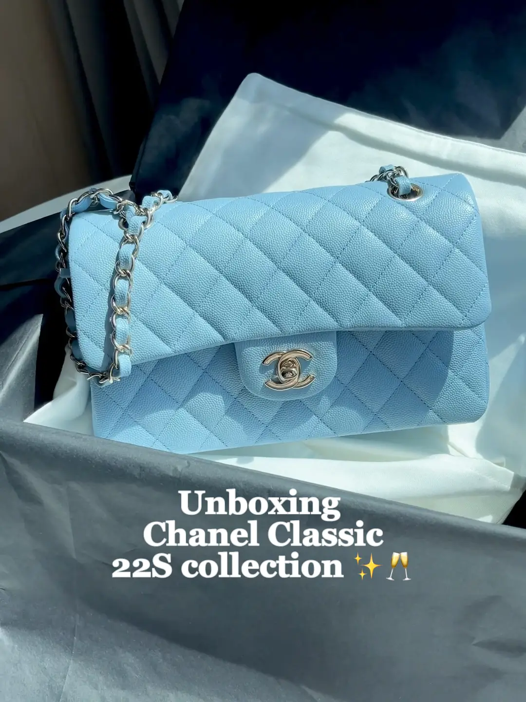 unboxing Chanel classic 22S collection ✨🪐🥂🧸🍞🧤, Video published by  cloudysstory
